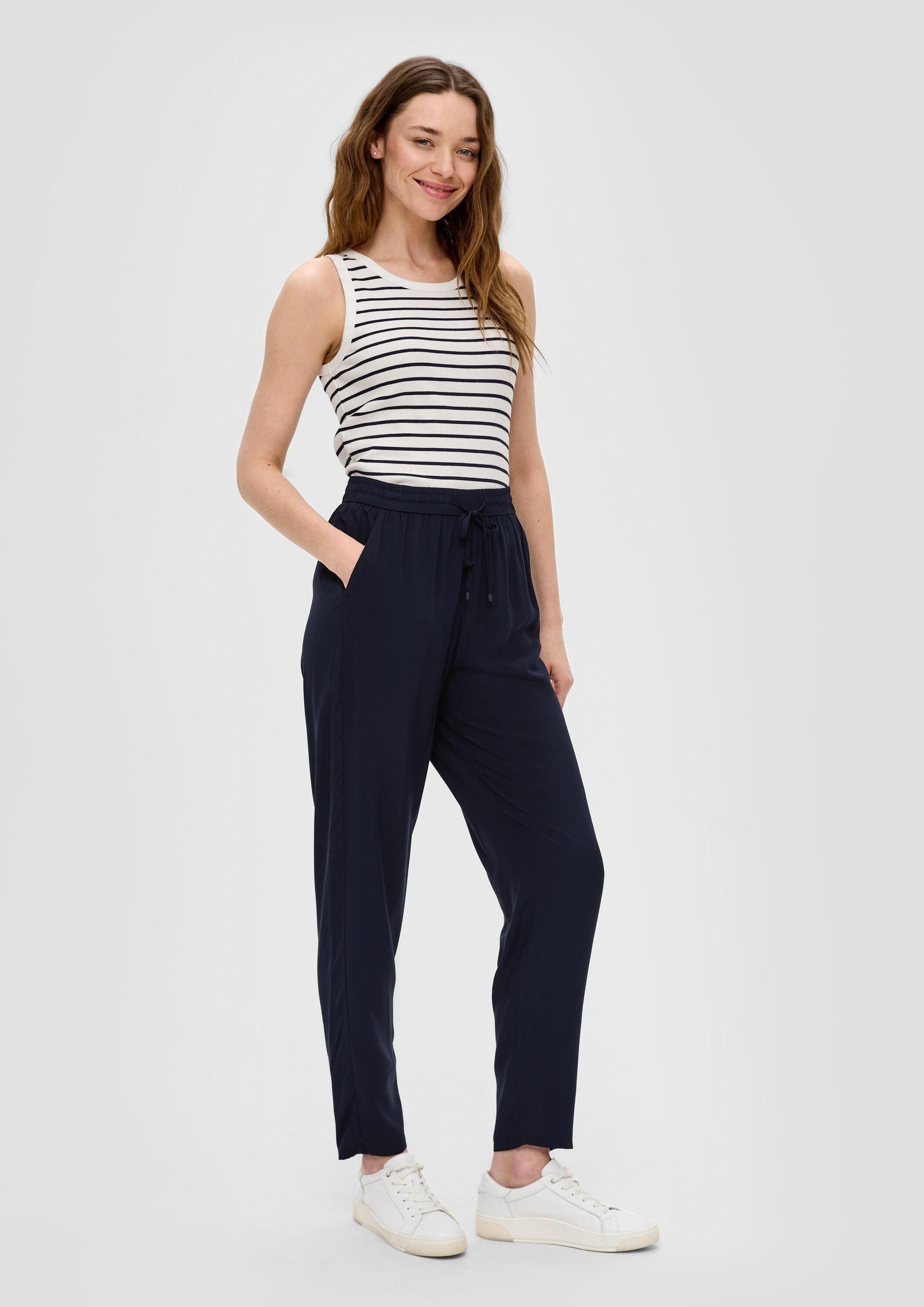 s.Oliver Chinos Hose Ankle-Hose aus reiner günstig online kaufen