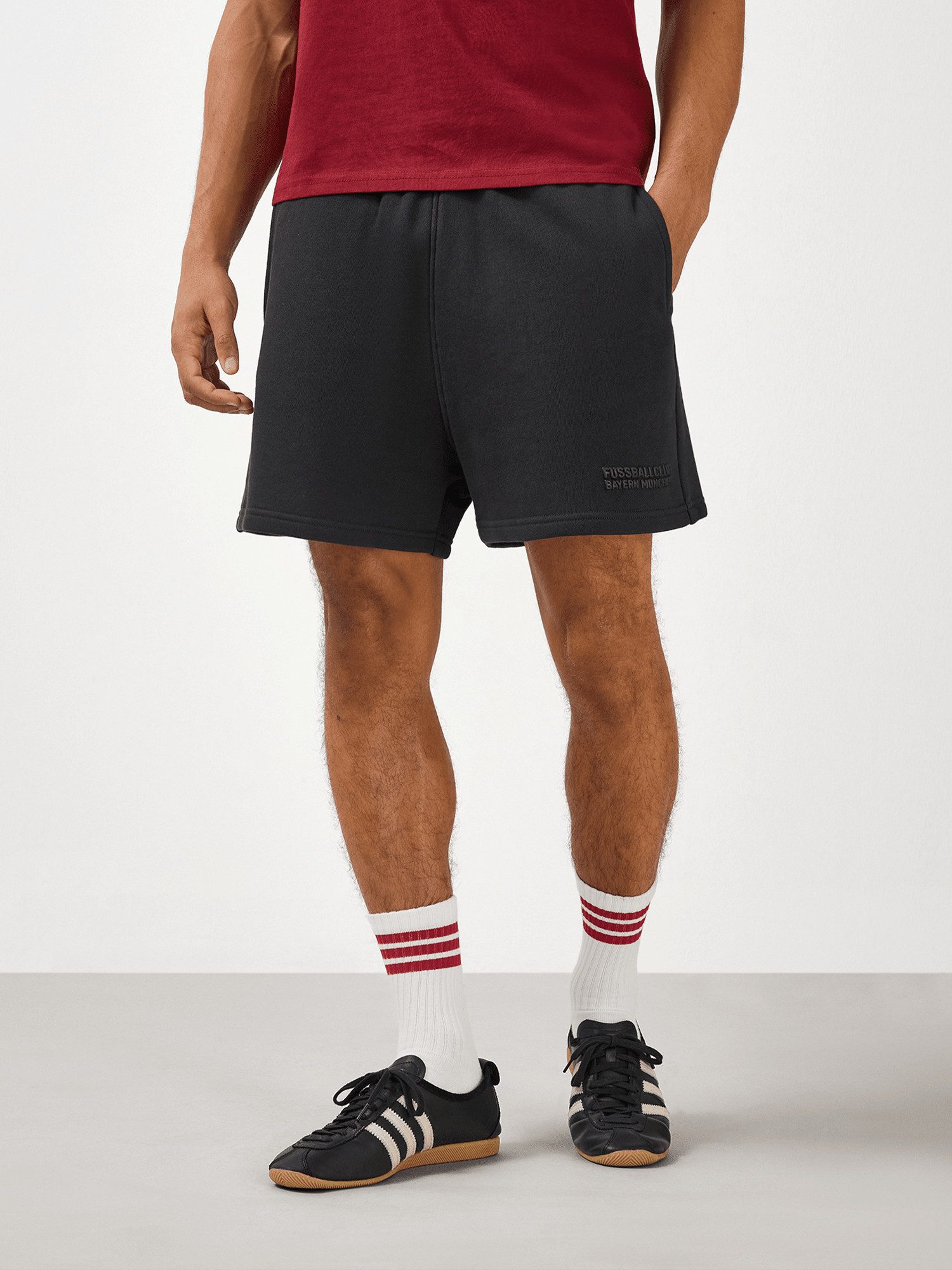 FC Bayern München Sweatshorts FC Bayern München, Sweatshort Premium Essentials, Herren, Schwarz