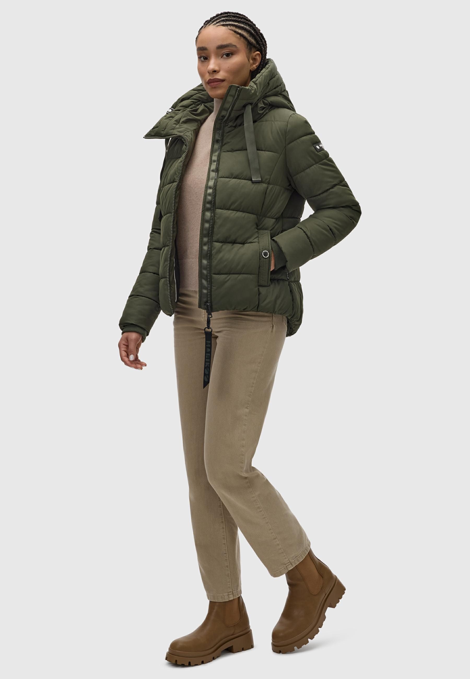 Marikoo Steppjacke Amayaa-1 Gesteppte Damen Jacke mit großer Kapuze