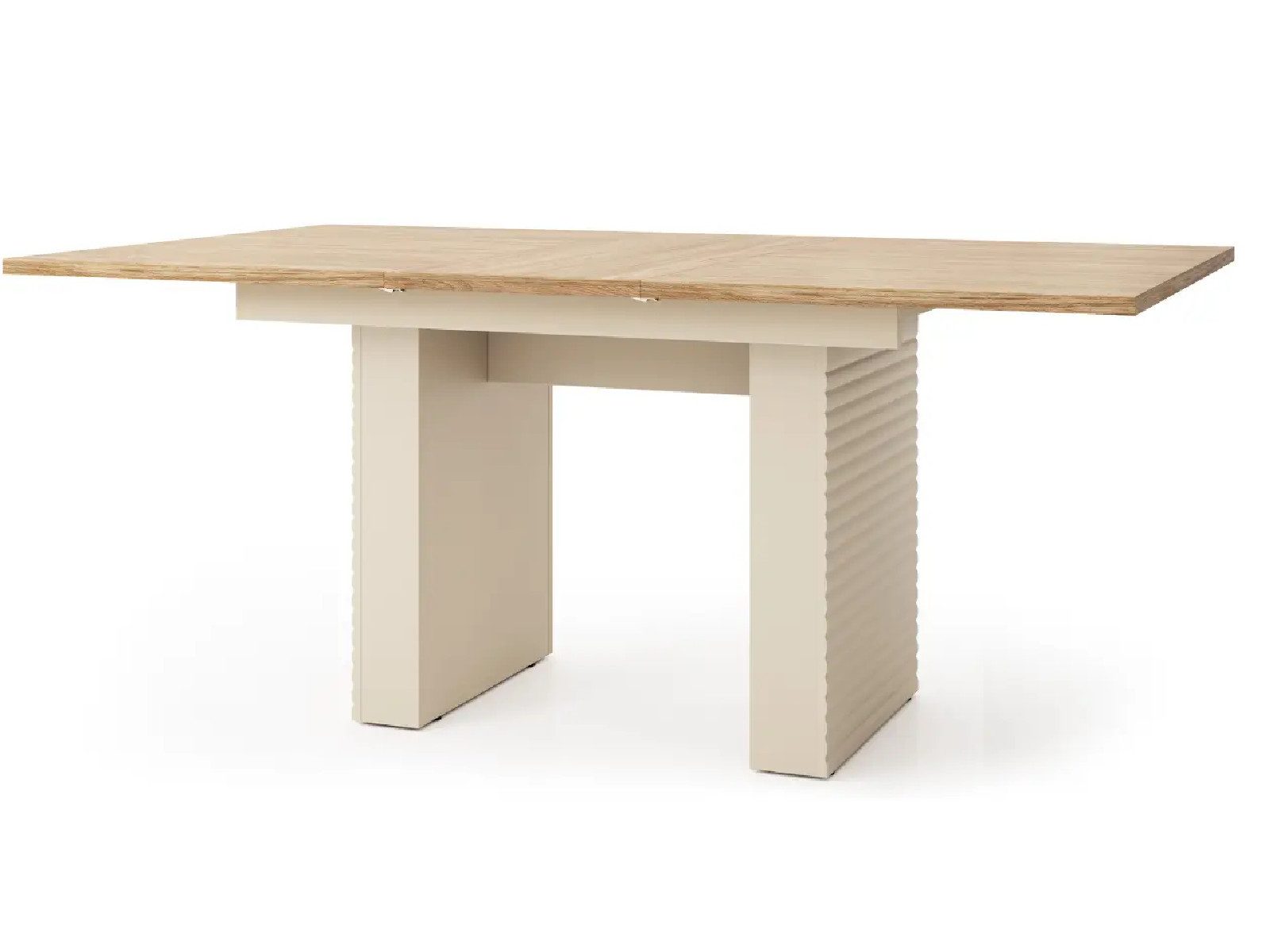 yourhouse24 Esstisch TILA TI-06 140-180 cm geriffelt, Kaschmir (ausziehbarer Tisch), Breite 140 cm