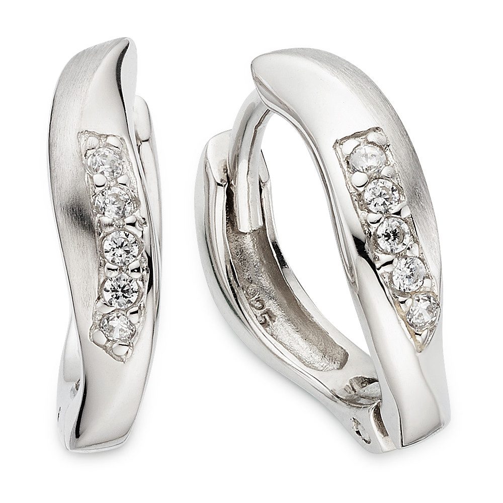 Paar Creolen Schmuck Geschenk Silbercreolen