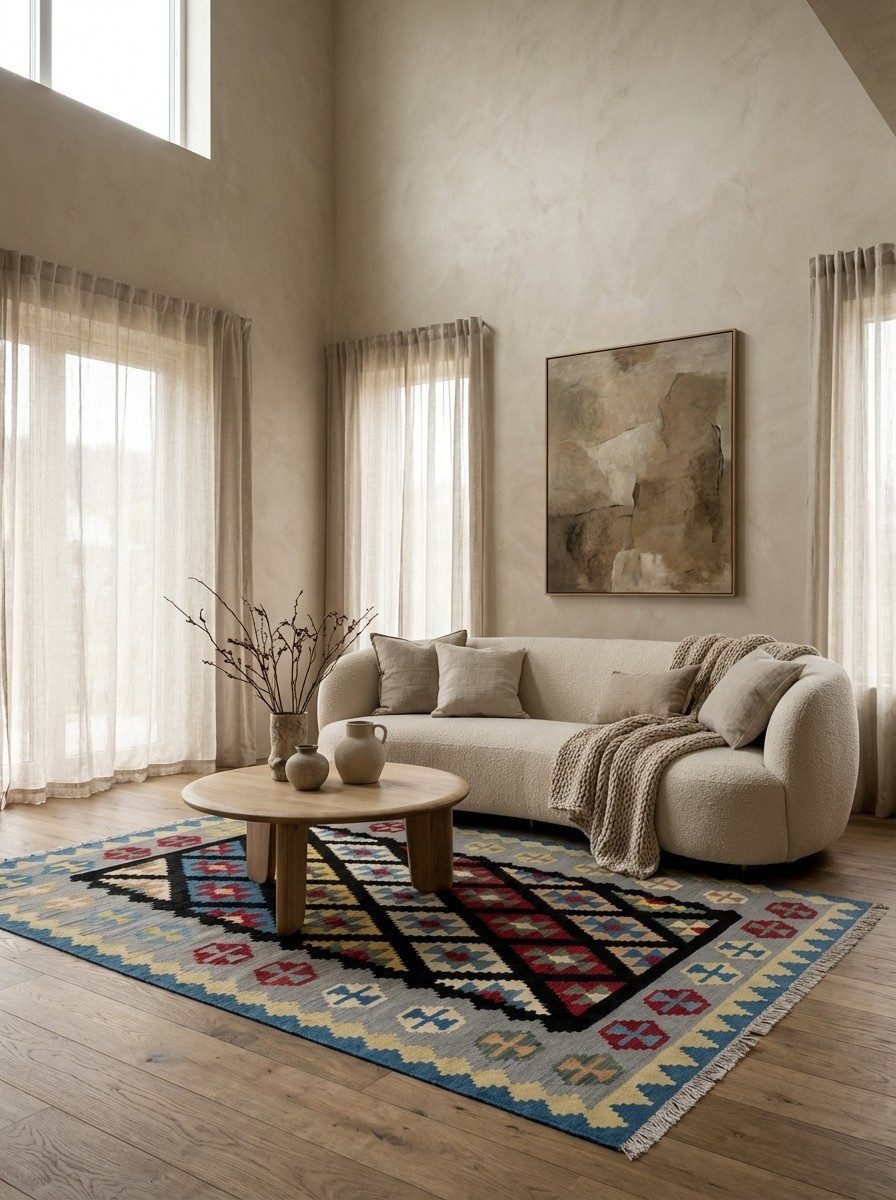 Looma Teppich Kelim Gashgai 246x173cm, rechteckig, Höhe: 5 mm, Gashgai, Schurwolle, Unikat