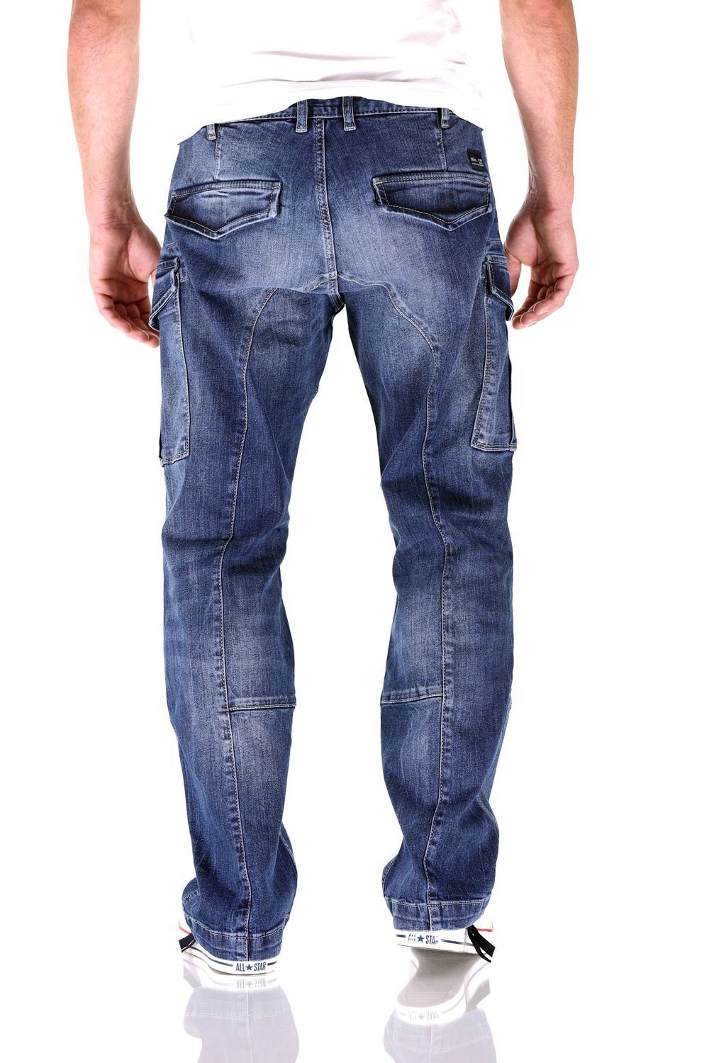 Big Seven Cargojeans Big Seven Brian Graduate Blue Cargo Herren Jeans Hose