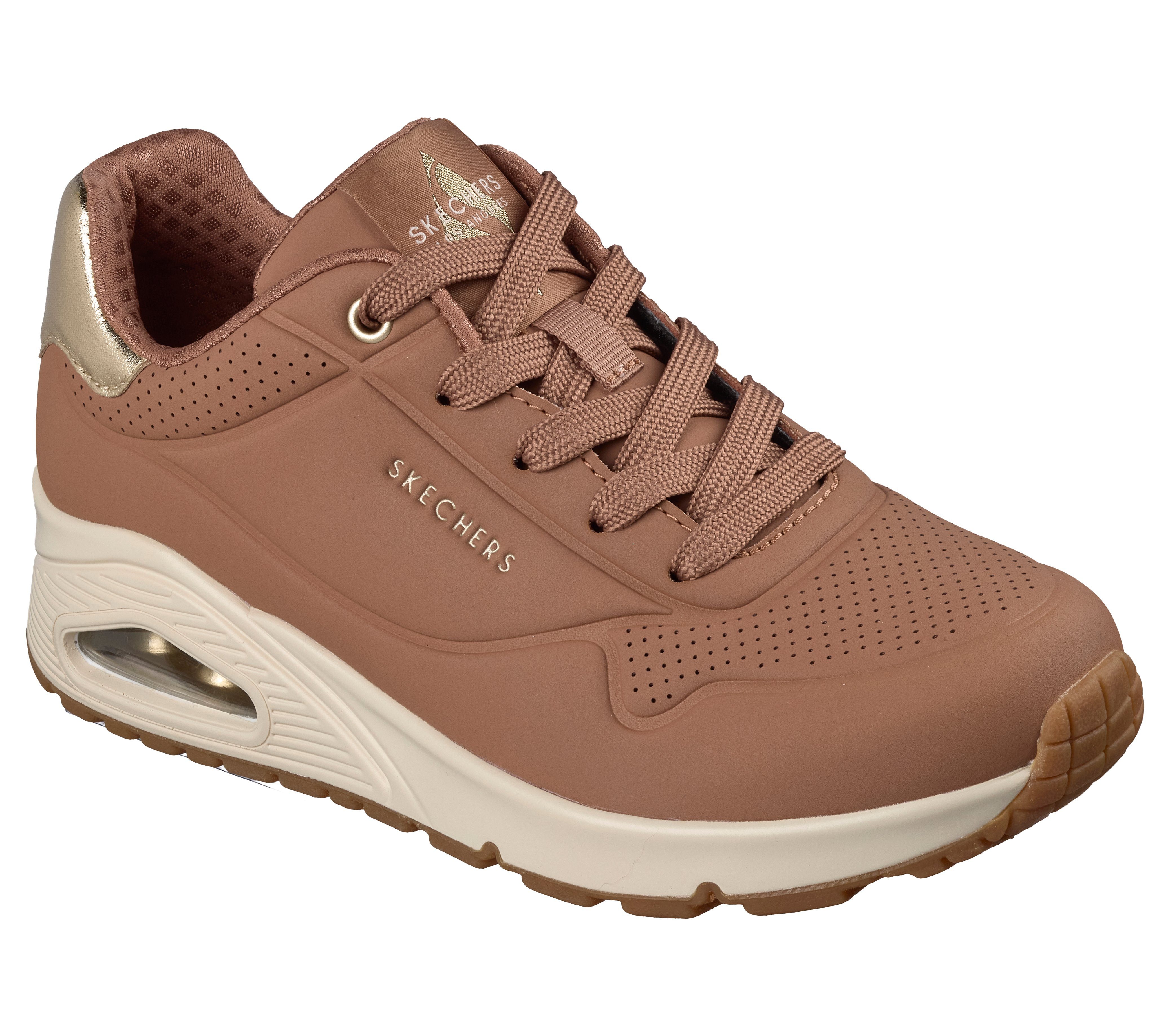 Skechers UNO GOLDEN AIR Sneaker Freizeitschuh, Halbschuh, Schnürschuh mit Metallic-Einsatz – Bild 3 von 5