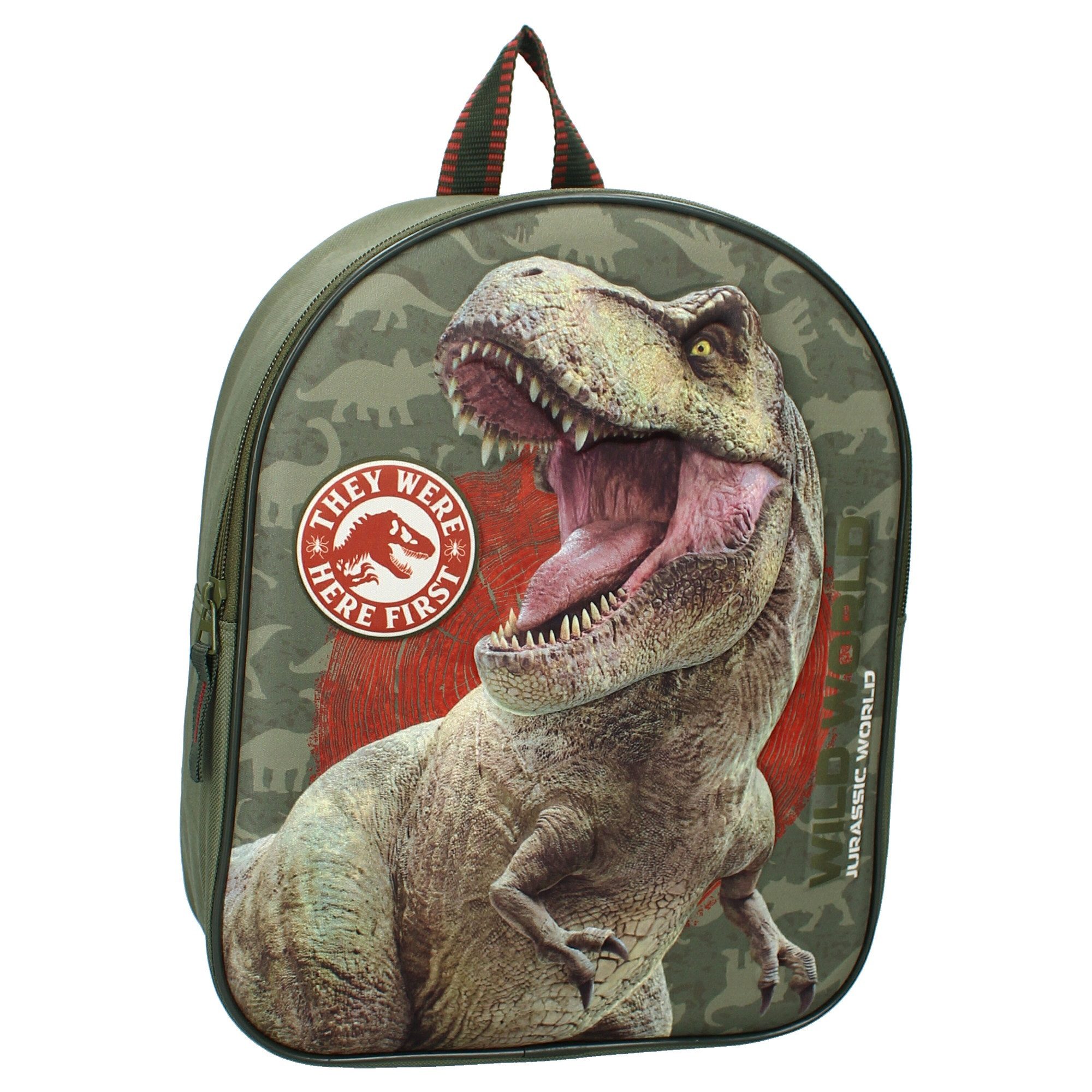 Jurassic World Kinderrucksack 3D Rucksack – Grüner Dino Rucksack für Schule & Freizeit