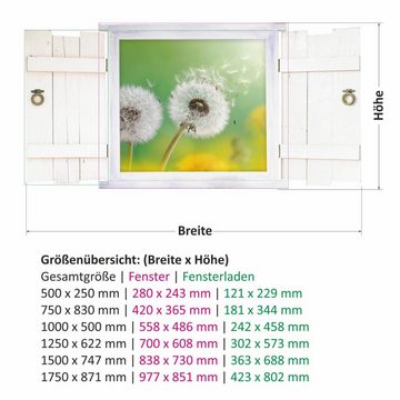 nikima Wandtattoo 043 Pusteblume im Fenster (PVC-Folie), in 6 vers. Größen