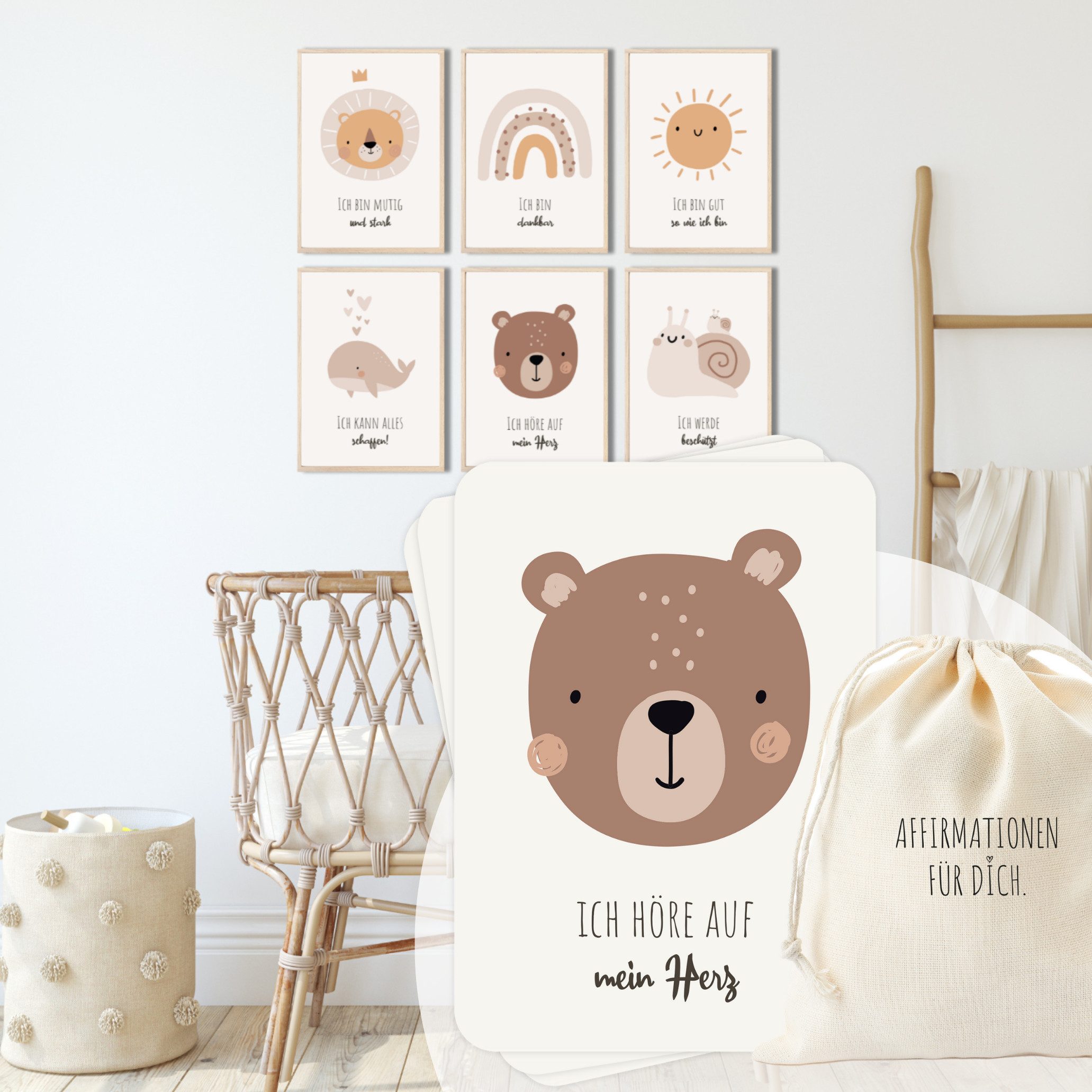 MeinBaby123® Poster Affirmationsbilder, Bilder Kinderzimmer Deko Poster, Affirmation, Motivation, Selbstbewusstsein