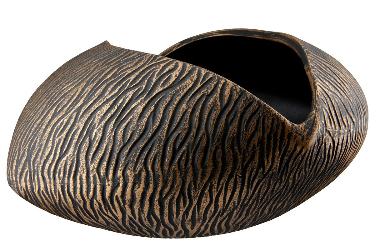 der exklusiven Keramik Oberflächenstruktur GILDE Deko-Schale/Pflanzschale ausgefallene gibt (1 Die einen sehr Vase Dekoschale Tigre St),