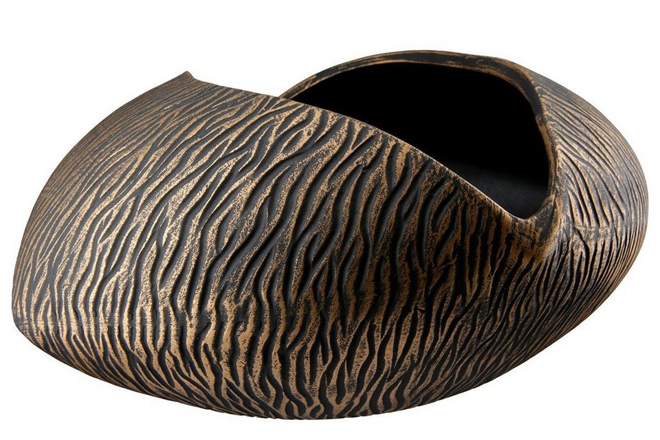 GILDE Dekoschale Keramik Deko-Schale/Pflanzschale Tigre (1 St), Die  ausgefallene Oberflächenstruktur gibt der Vase einen sehr exklusiven