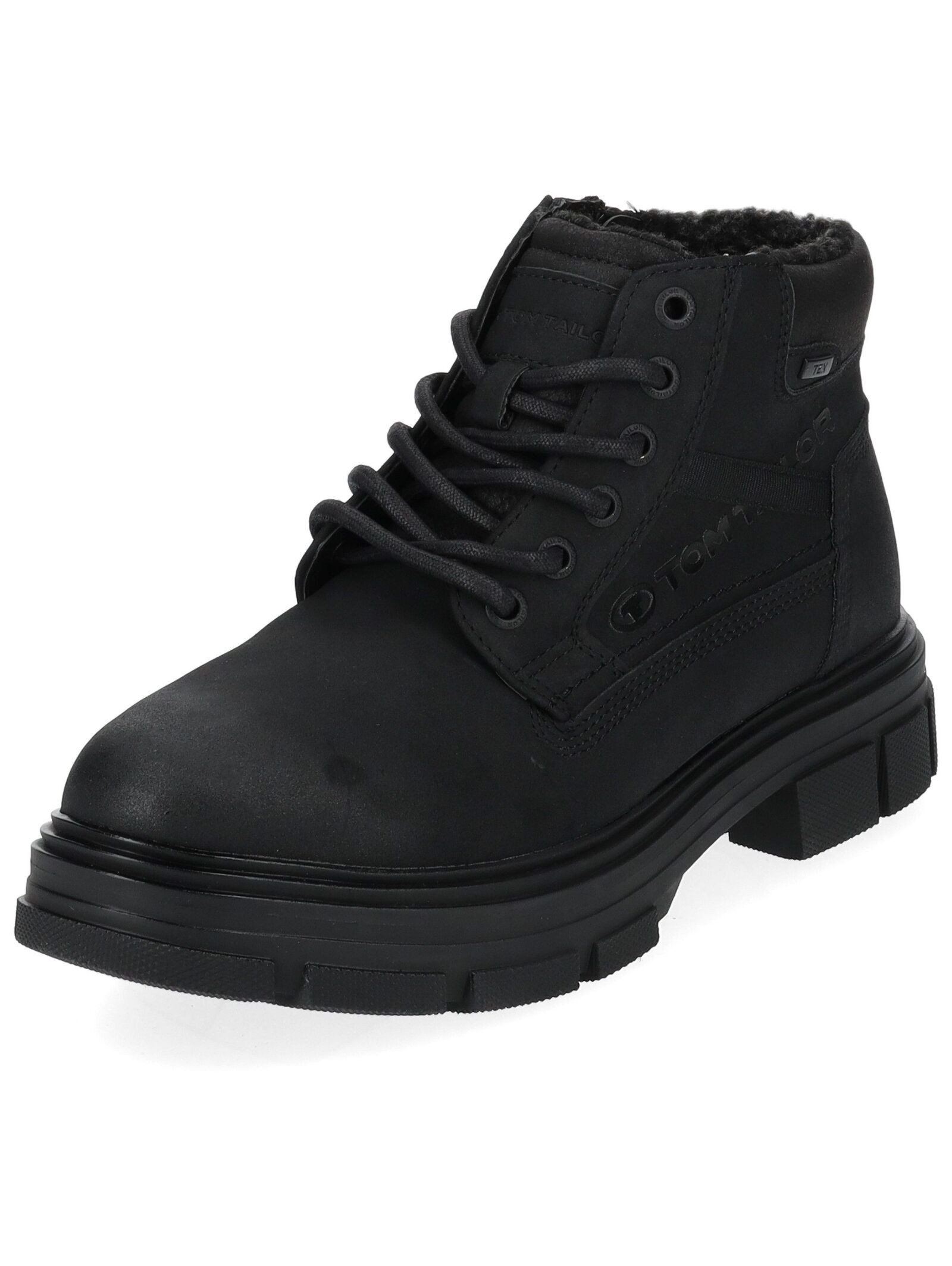 TOM TAILOR Stiefelette Lederimitat/Textil . Schnürstiefelette