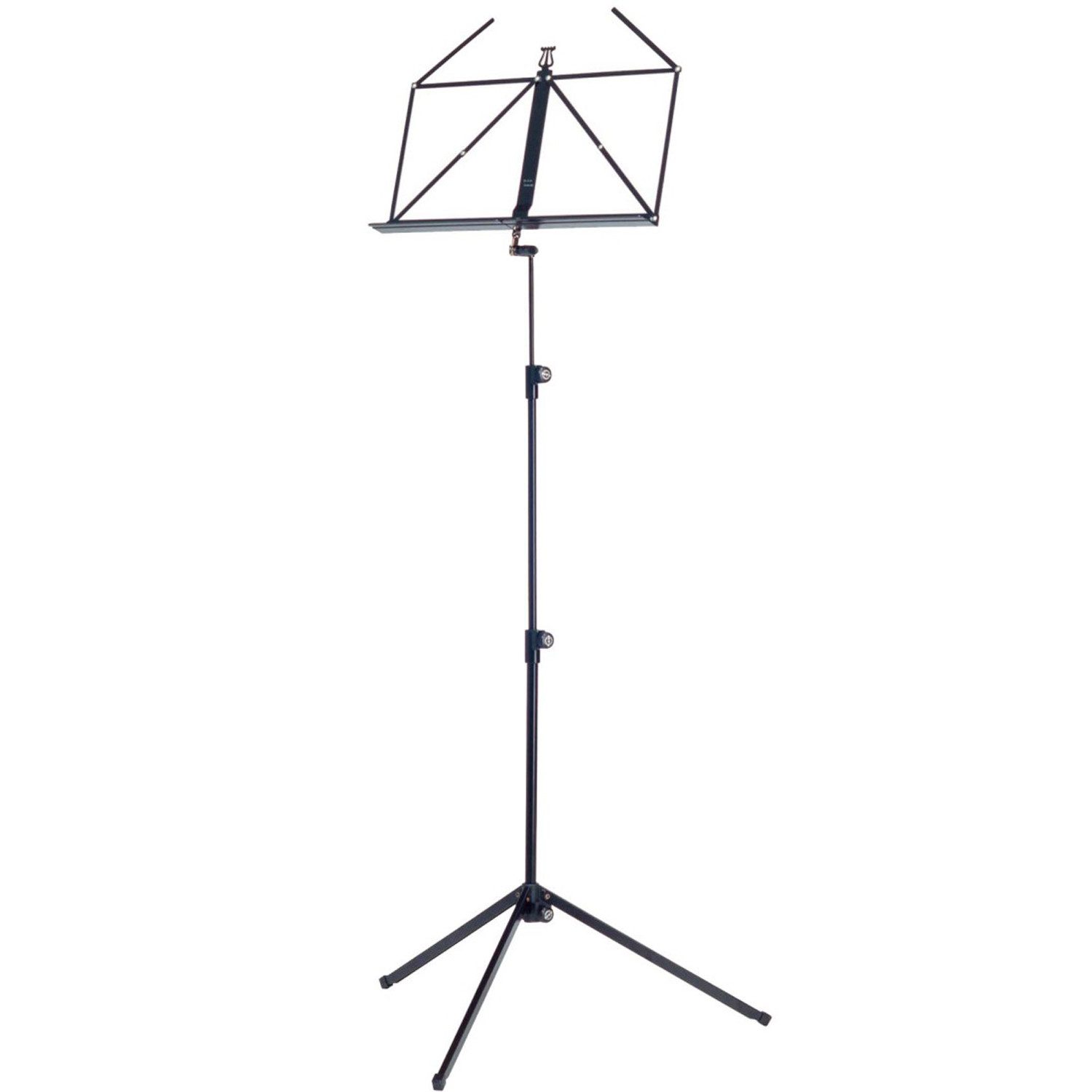 König & Meyer Notenpult K-M Notenständer Schwarz 100-1 mit Notenklammer, (1-tlg., Notenständer), Vorteils-Set mit Notenklammer