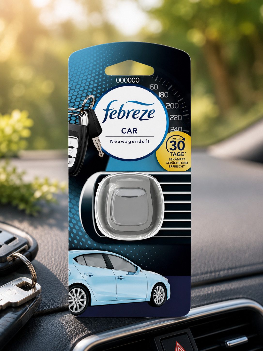 Febreze Geruchsentferner Febreze Lufterfrischer Car Neuwagenduft, 2 ml (1-St)