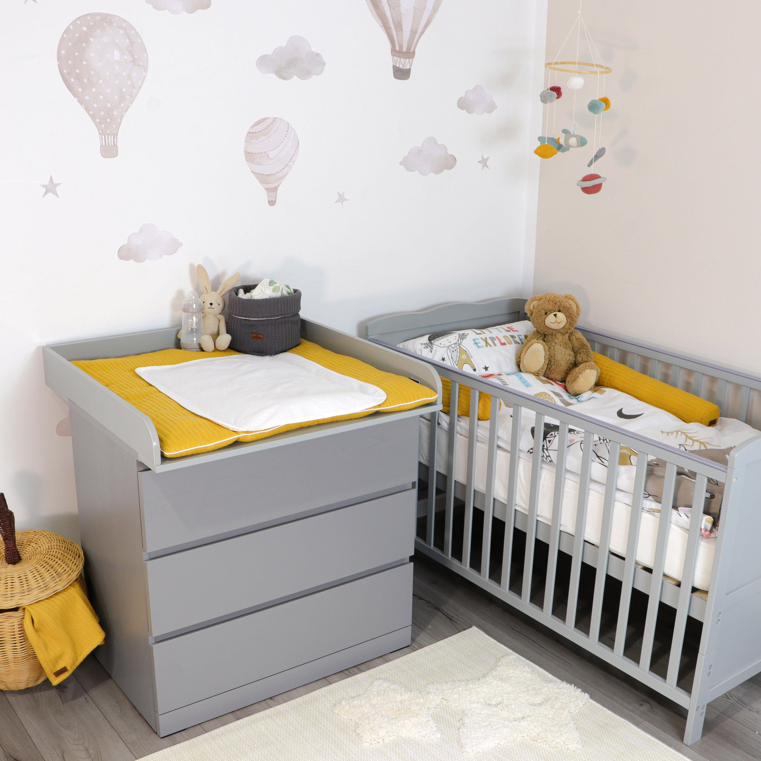 Puckdaddy GmbH Wickelaufsatz Elias (80x78x10cm) für IKEA Malm Kommoden, Wic günstig online kaufen