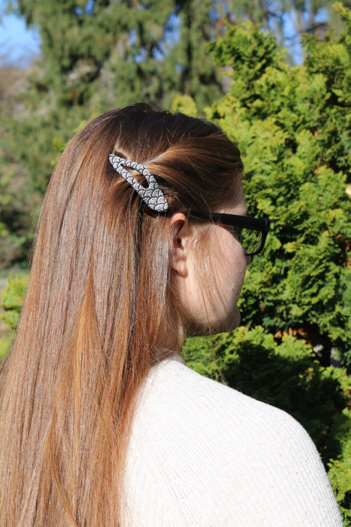 LK Trend Bogen, blau kleiner Rosi New außergewöhnlich Haarspange, Haarclip aus Style schöne Neu York &