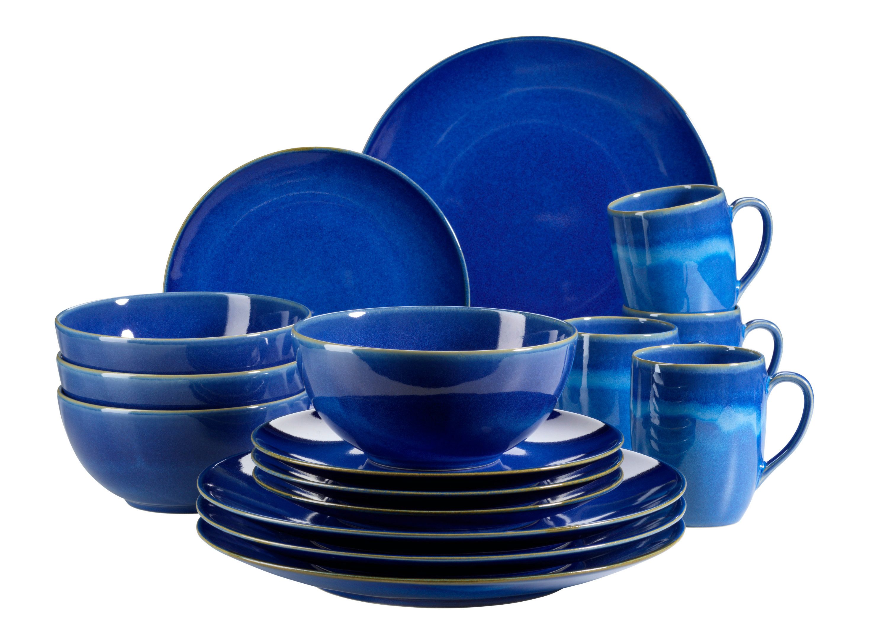 MÄSER Kombiservice OSSIA, Geschirr-Set, Keramik (16-tlg), 4 Personen, Keramik