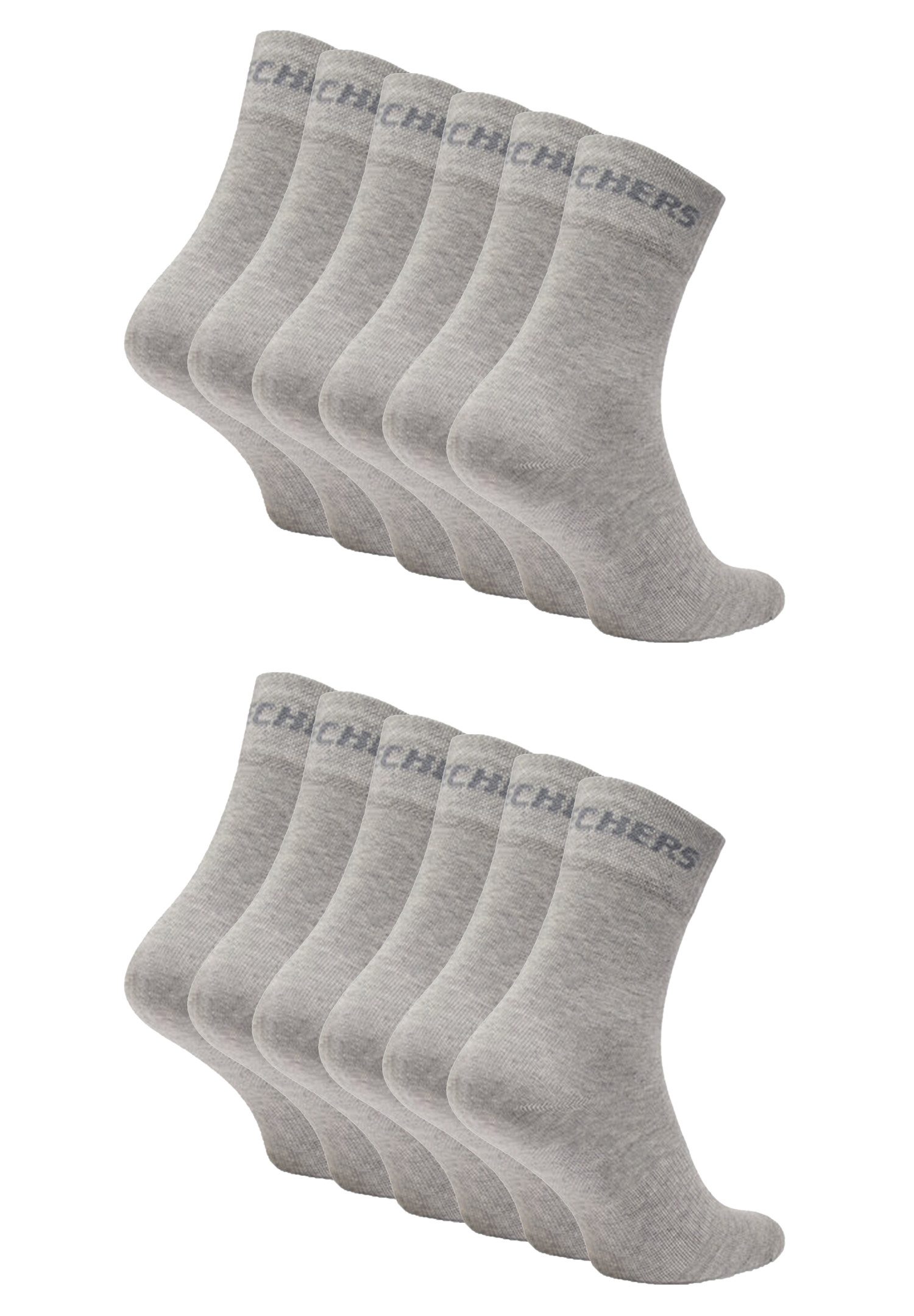 Skechers Kurzsocken Unisex 12p Basic Socks Mesh Ventilation (Spar-Pack, 12-Paar, 12er-Pack)