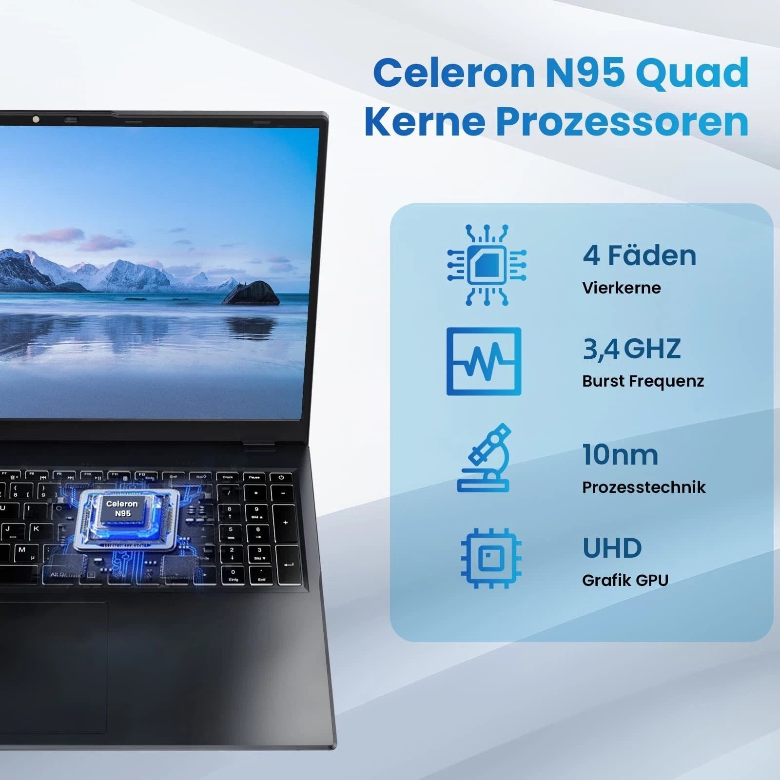 Jumper 17.6" Laptop, Intel N95 16GB RAM 640GB SSD, Windows 11, 100% sRGB FHD Notebook (Windows 11, Alder Lake N95, 16 GB, 16 GB HDD, 640 GB SSD, Intel UHD Graphics)