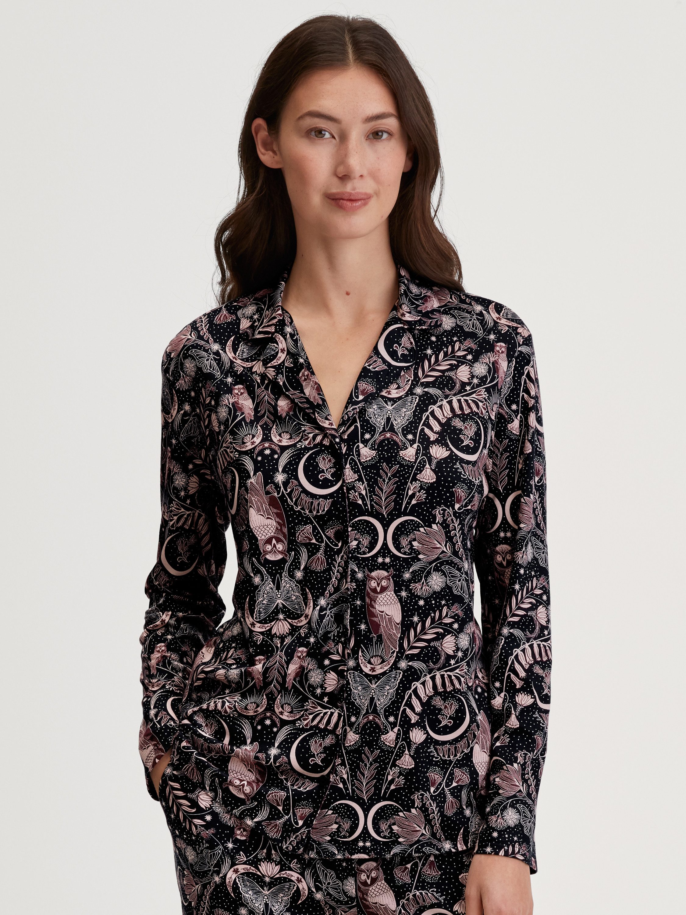 CALIDA Langarmshirt Glimmer M&M Damen (1-tlg) Seide-TENCEL™ Qualität, atmungsaktiv und temperaturausgleichend