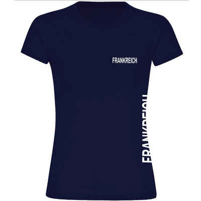 multifanshop T-Shirt Damen Frankreich - Brust & Seite - Frauen