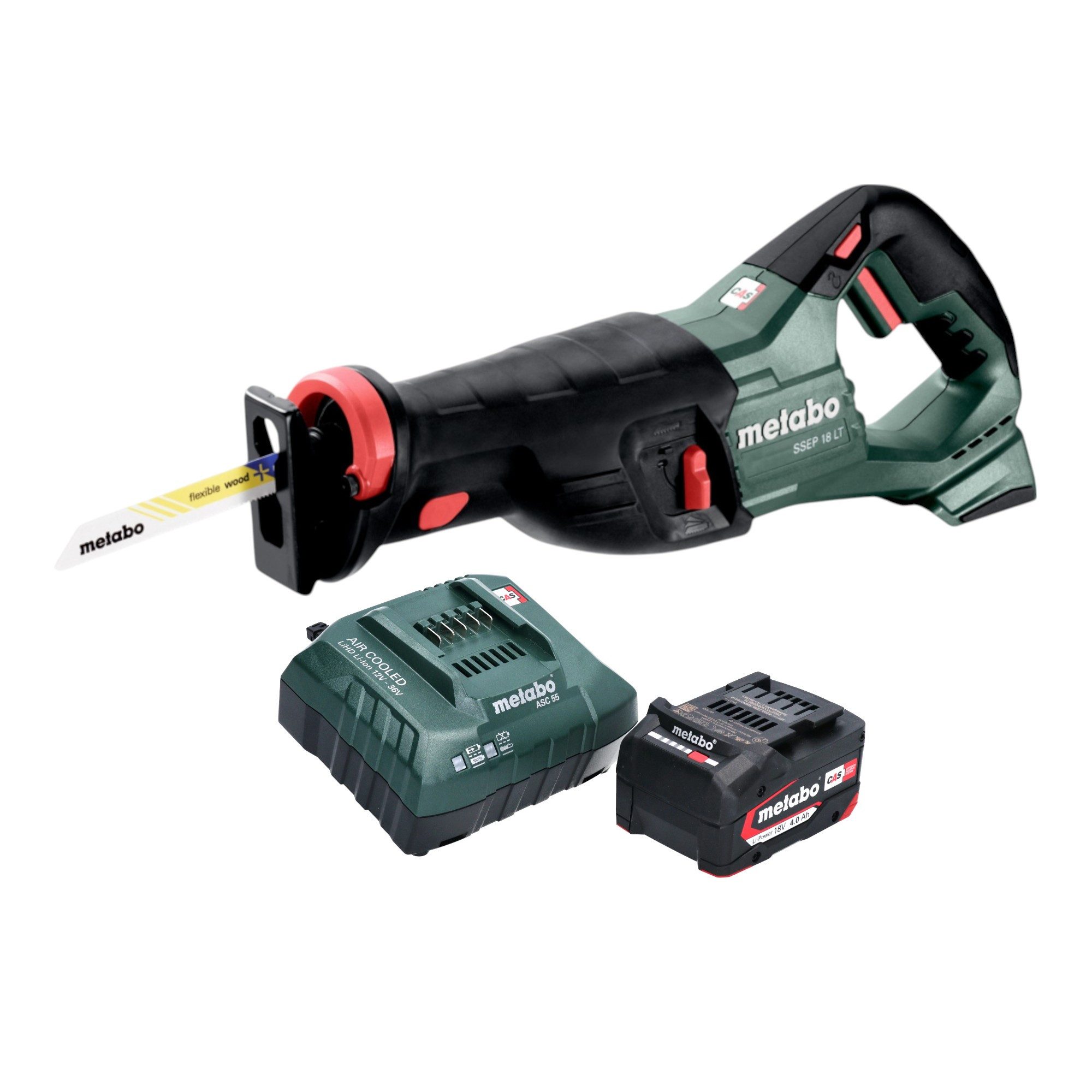 metabo Reciprosäge SSEP 18 LT Akku Säbelsäge 18 V 32 mm + 1x Akku 4,0 Ah + Ladegerät