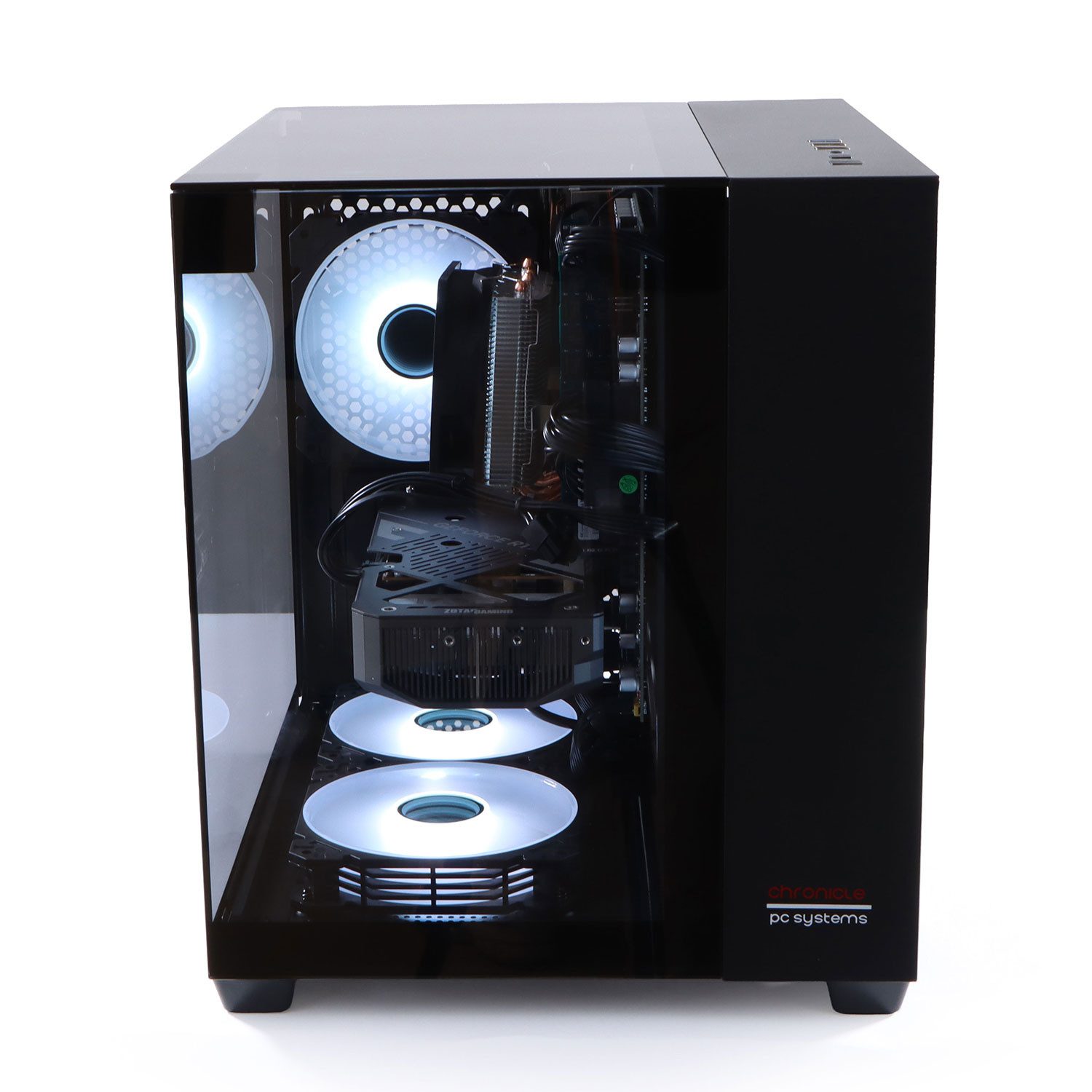 Chronicle GAMING PC TRIORAMA RTX 3050 16GB 240GB Luftkühlung Schwarz PC (Intel Intel Xeon E5, NVIDIA RTX 3050 6 GB, 16 GB GB RAM, 240 GB SSD, Luftkühlung)