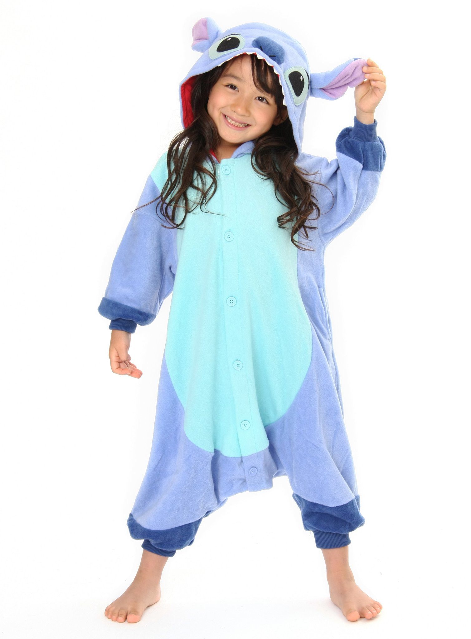 Metamorph Kostüm Stitch Kigurumi für Kinder, Original Lilo & Stitch Kostüm: kuscheliger Onesie von Sazac