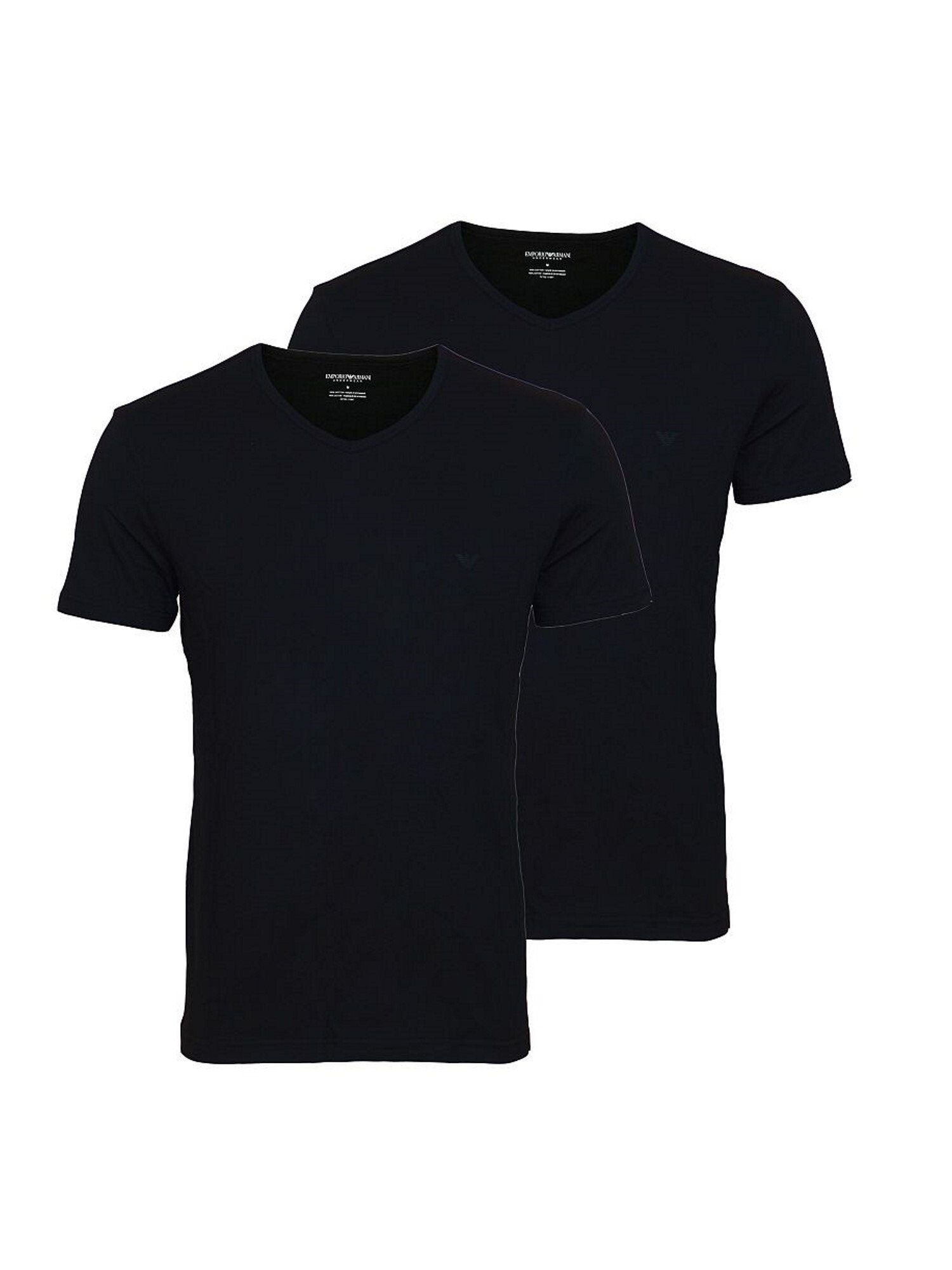 T-Shirts black Emporio V-Ausschnitt Pack (2-tlg) T-Shirt Armani T-Shirt 2er