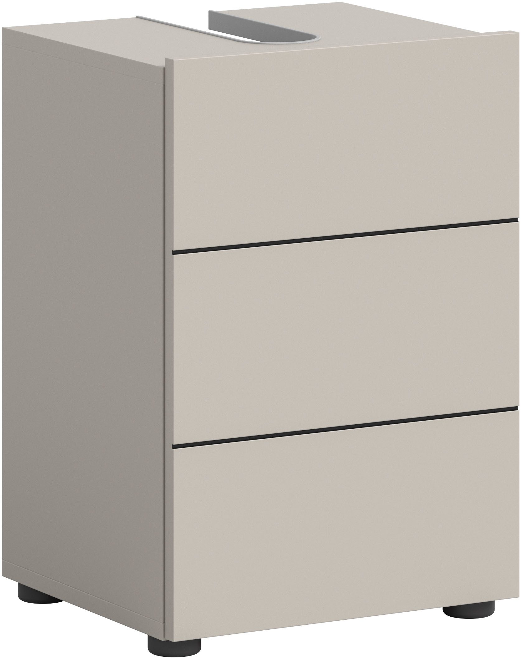 welltime Waschbeckenunterschrank BIEL, Breite: 38 cm, 1 Tür, 2 Fächer, Siph günstig online kaufen