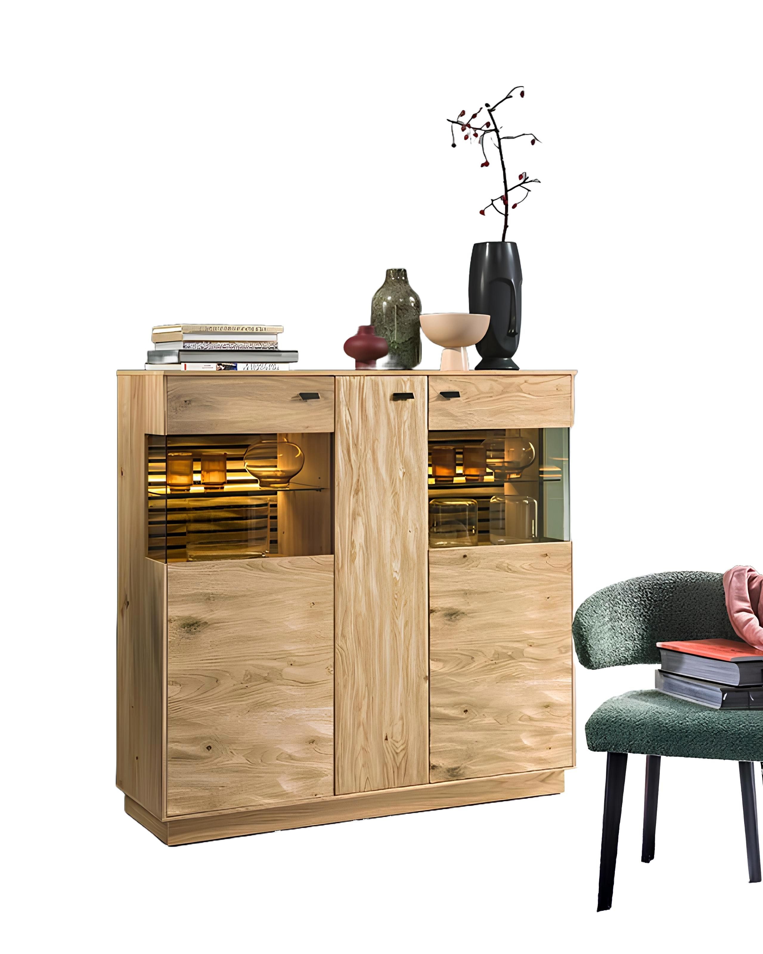 Xlmoebel Vitrine mit Schrank und Glasdisplay in modernem Design (Schrank (TRK) Hergestellt in Europa