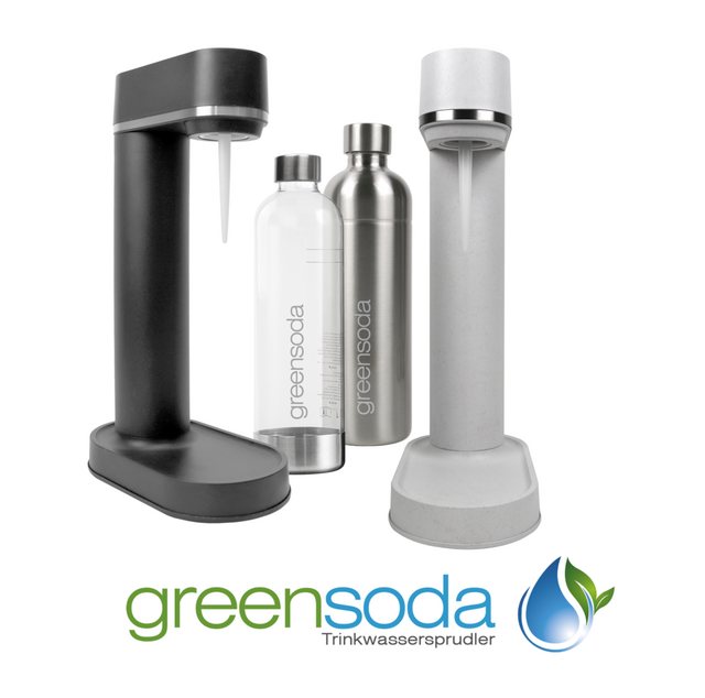 ROXUS Wassersprudler Wassersprudler,Soda,CO2,Streamer,Trinkwassersprudler,Holz- Biokomposit, (Spar -Set, 3-tlg., 3teiliges Komplett -Set)