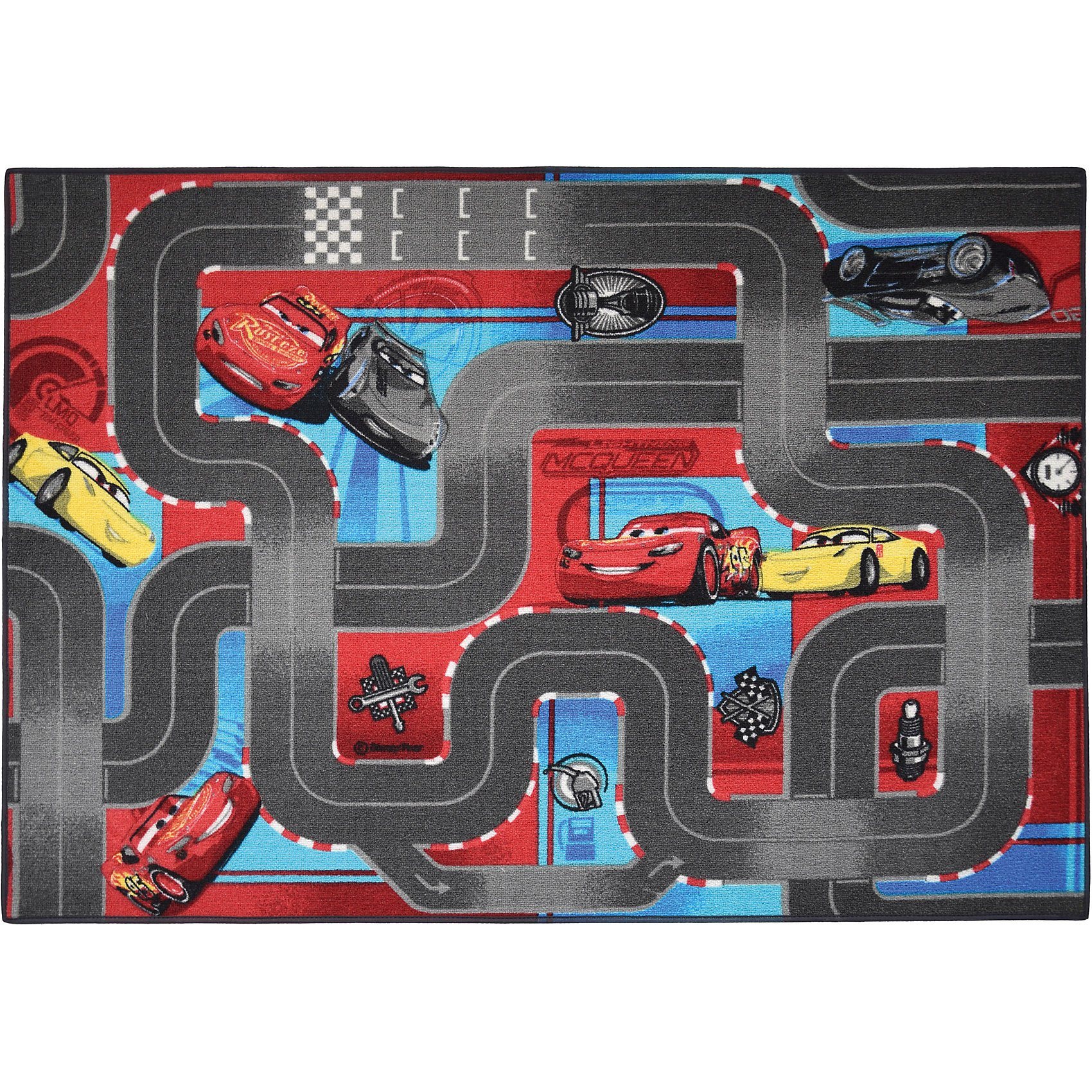 Kinderteppich Cars, Straßenkarte, 95 x 133 cm Kinderteppich Cars, Straßenkarte, 95 x 133 cm
