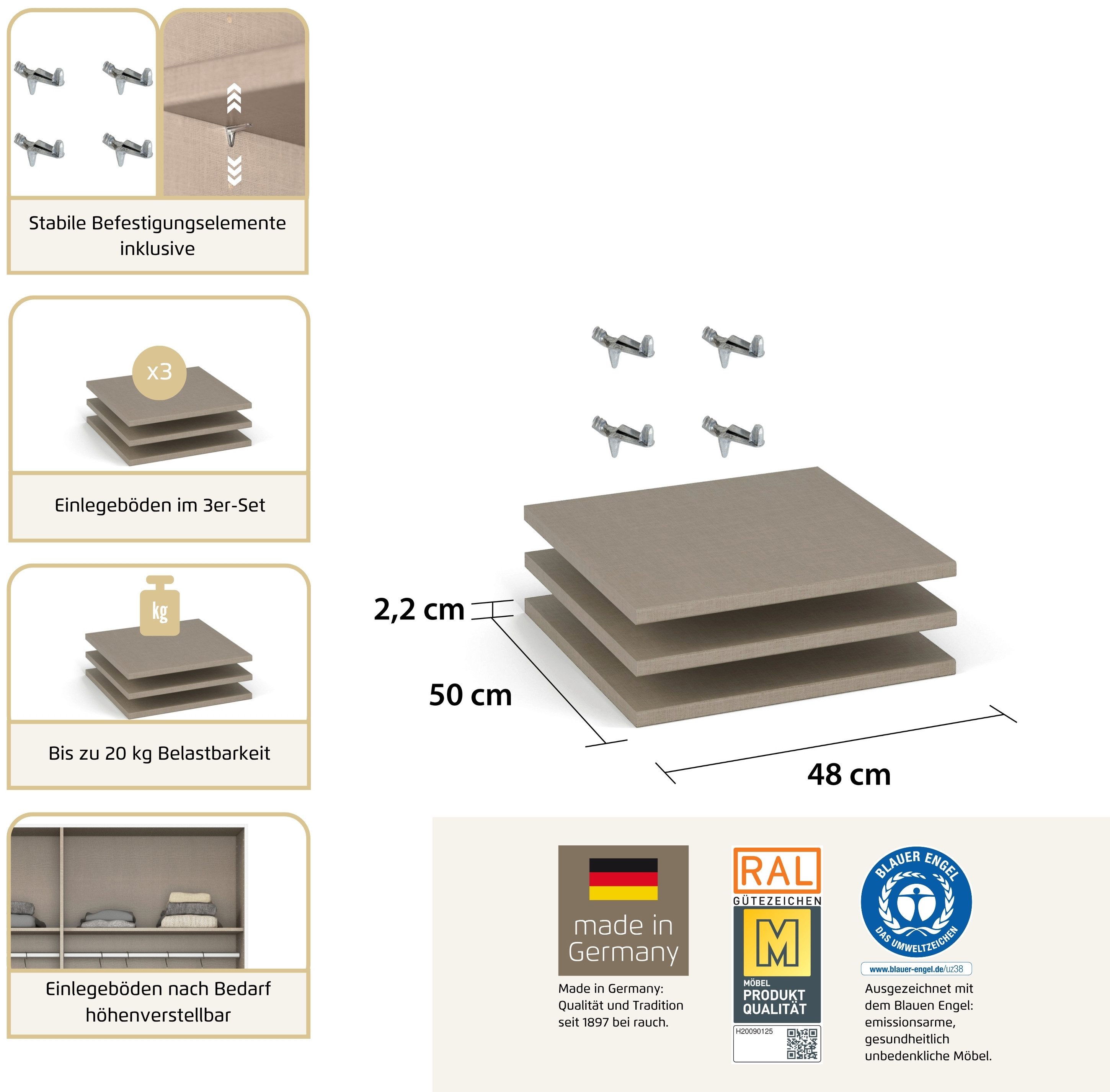 rauch Einlegeboden Rauch Stauraum-Erweiterung für Drehtürenschränke, Mehr P günstig online kaufen