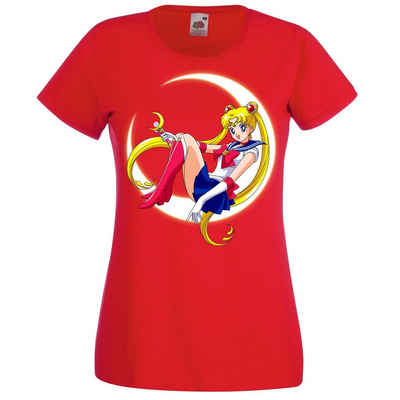 Youth Designz T-Shirt »Sailor Moon Damen T-Shirt« Mit trendigem Frontprint