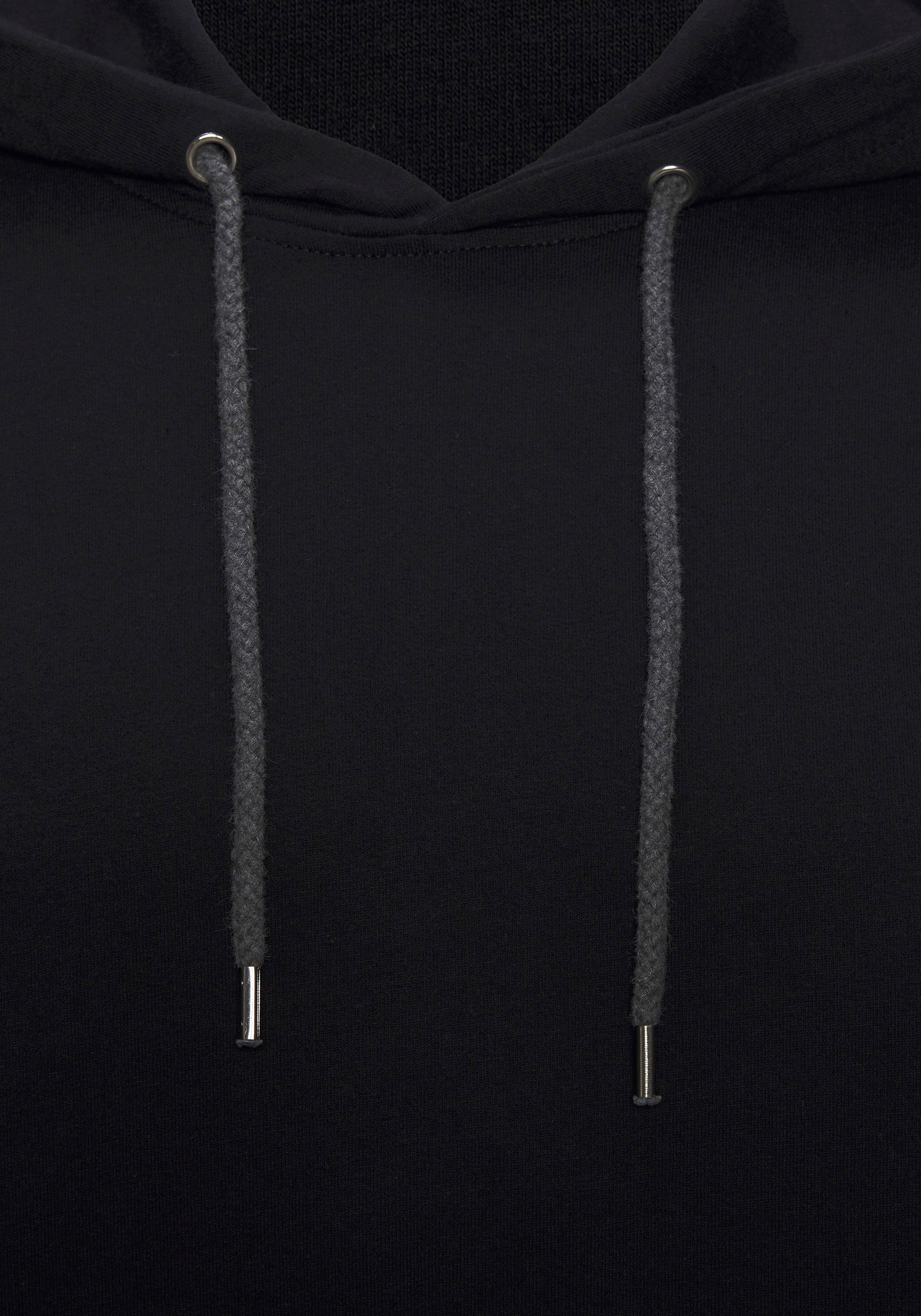 Bench. Loungewear Hoodie Langarm, Sweatshirt mit Rundhals und Kapuze, Baumwollmischung