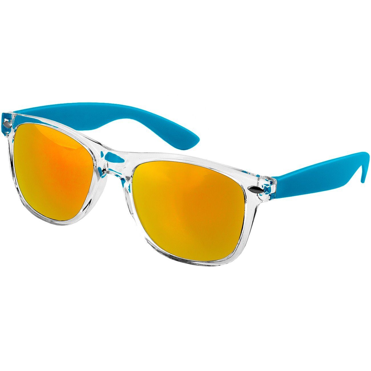 Caspar Sonnenbrille SG017 Damen RETRO Designbrille türkis / gold verspiegelt