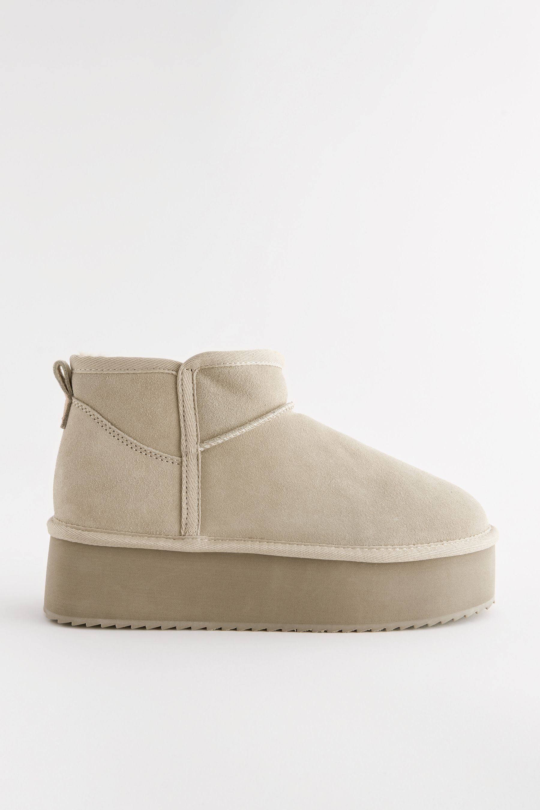 Next Regenabweisende Plateaustiefel mit Kunstfellfutter Stiefelette günstig online kaufen