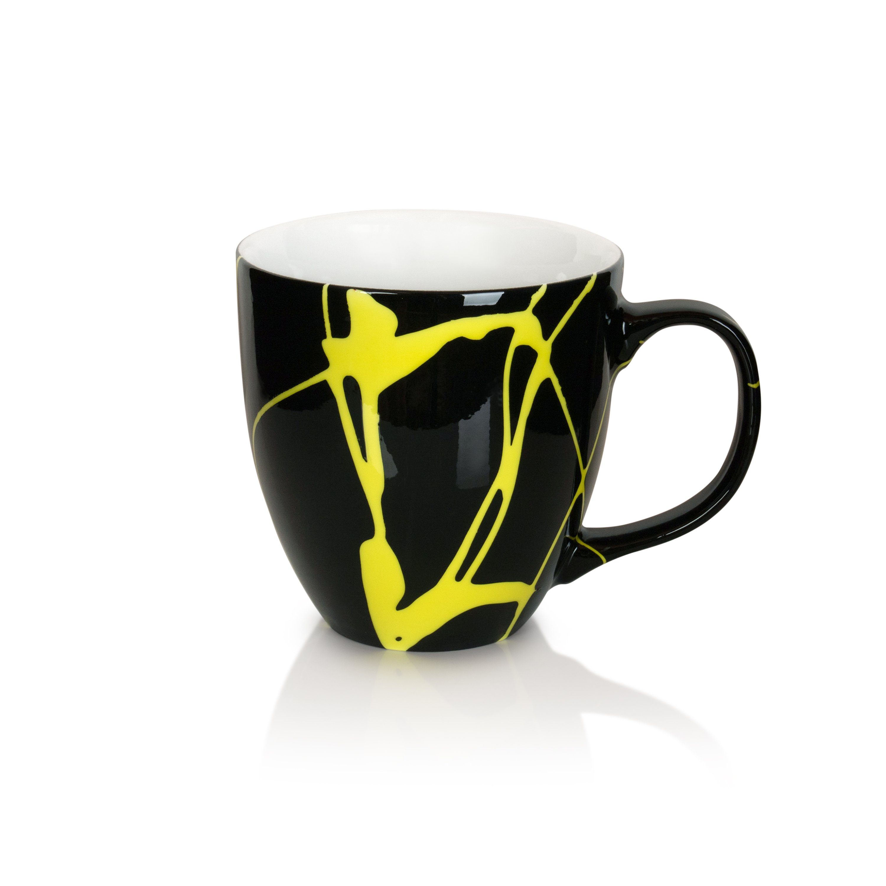 Mahlwerck Manufaktur Teeschale Jumbotasse, Porzellan, Freaky klimaneutral 100% Yellow