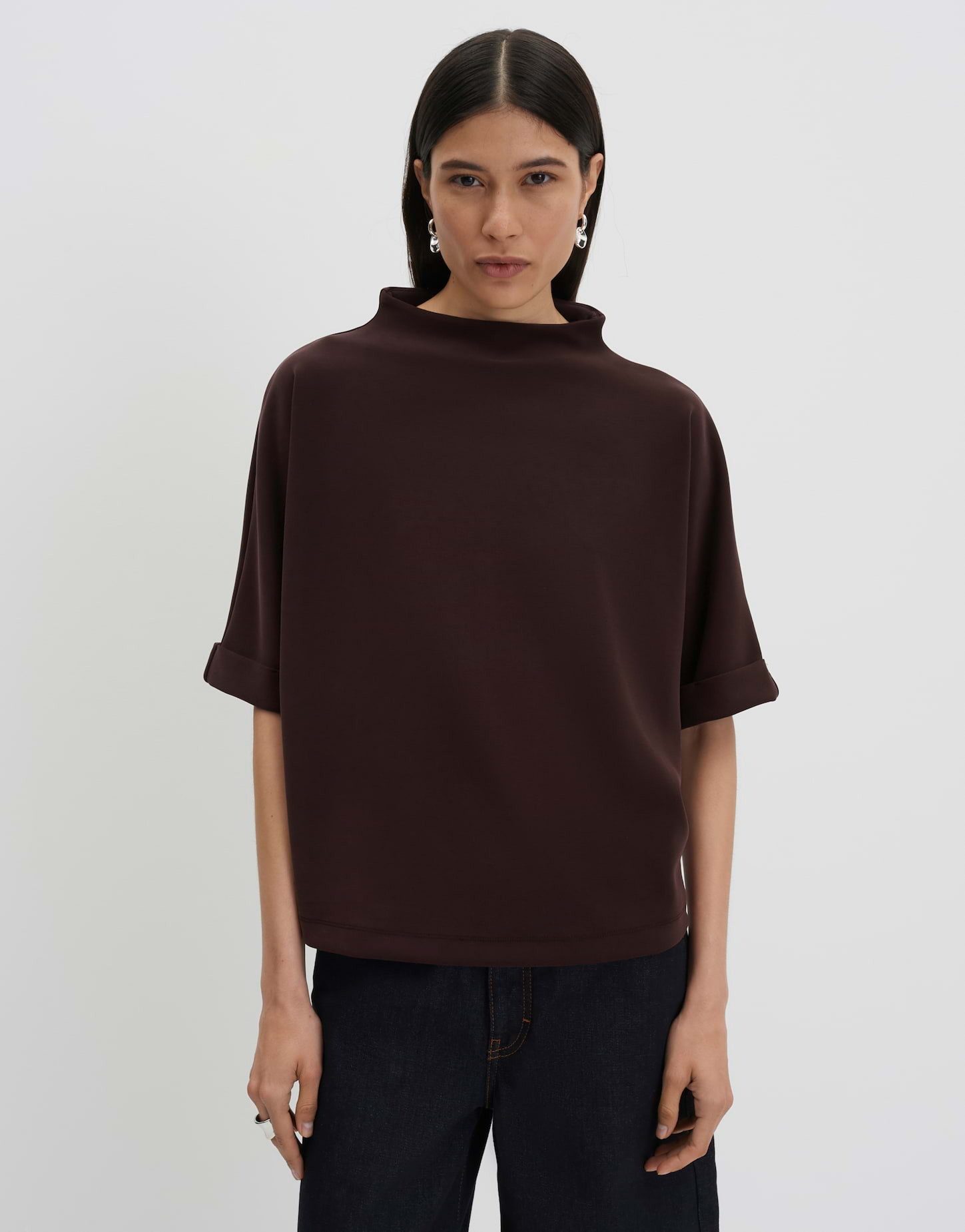 someday Sweatshirt Sweatshirt aus weichem Cotton Modal Mix Loose Fit Samtige Oberfläche mit edler Optik
