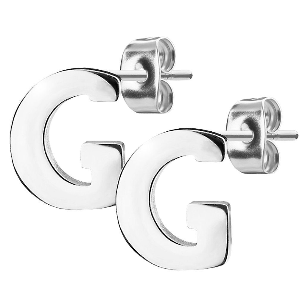 Taffstyle Paar Ohrstecker Ohrringe Buchstaben Alphabet Edelstahl Silber Ohr günstig online kaufen