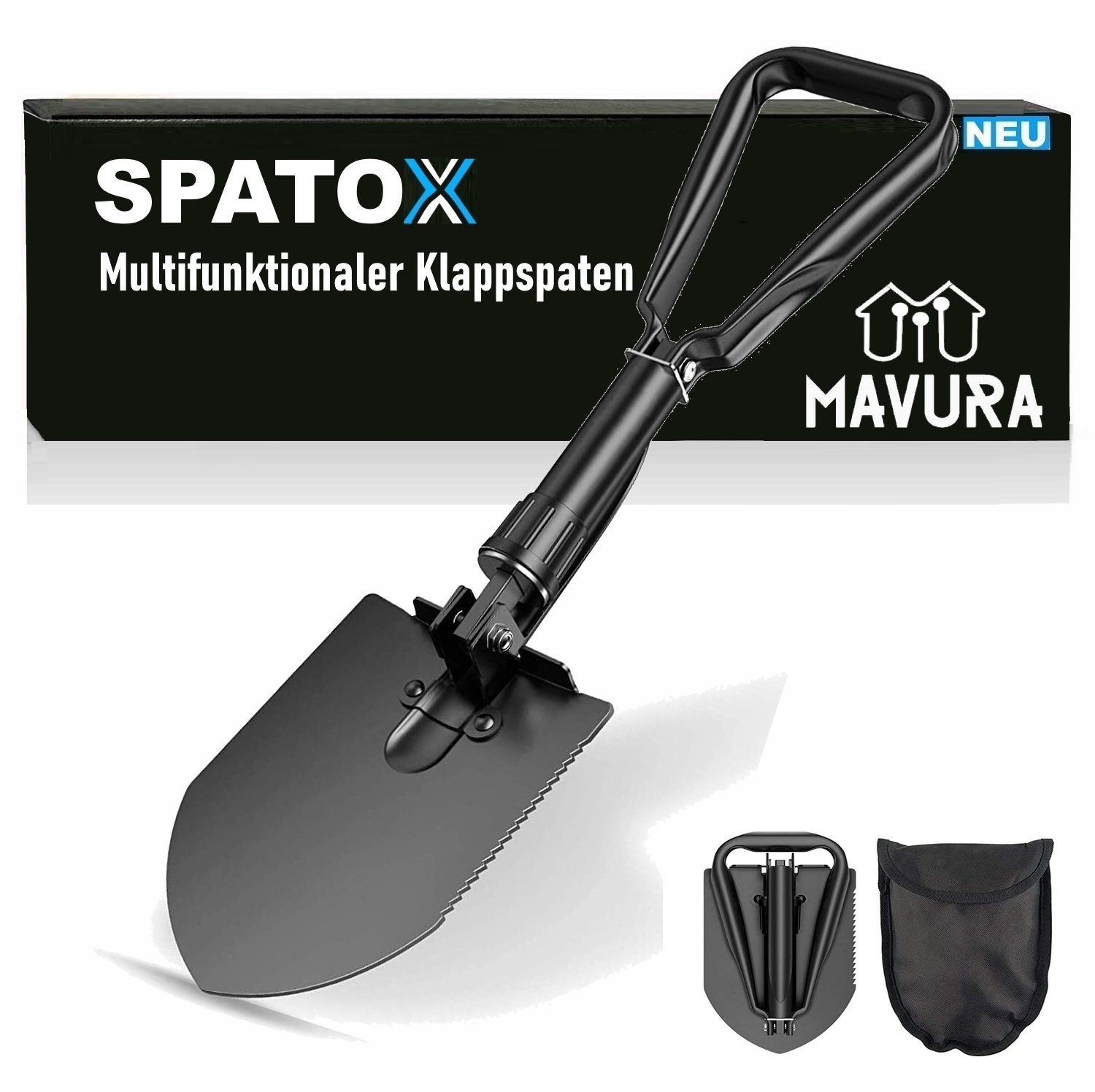 MAVURA Spaten SPATOX Klappspaten Klapp Spaten Mini Klappschaufel, mit Hacke Camping Schaufel Spaten Säge Axt Outdoor