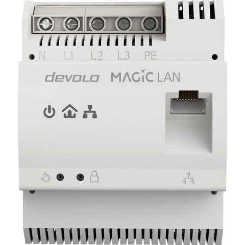 DEVOLO Magic 2 LAN DINrail, Powerline Hutschienenadapter Netzwerk-Adapter zu RJ-45 (Ethernet)