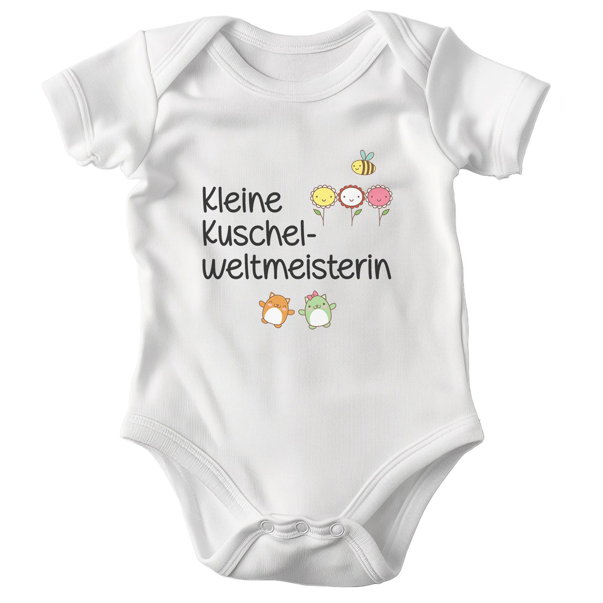Kurzarmbody Bio Mädchen Babybody Weiss Kurzarm Strampler Babyparty Geschenk Weich