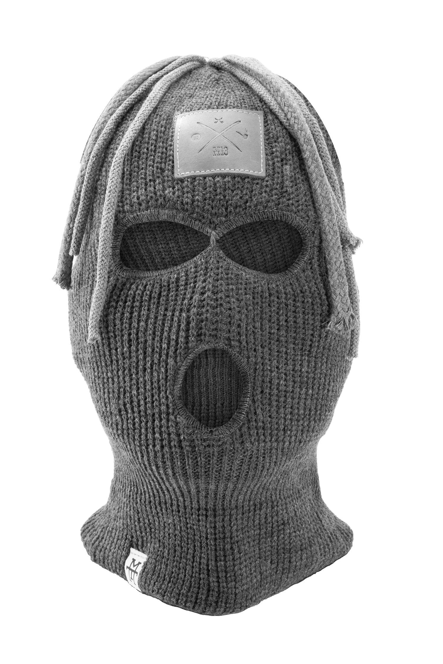 Manufaktur13 Sturmhaube Dread Balaclava - Sturmhaube, 3-Loch Skimaske mit Dreadlocks gestrickt