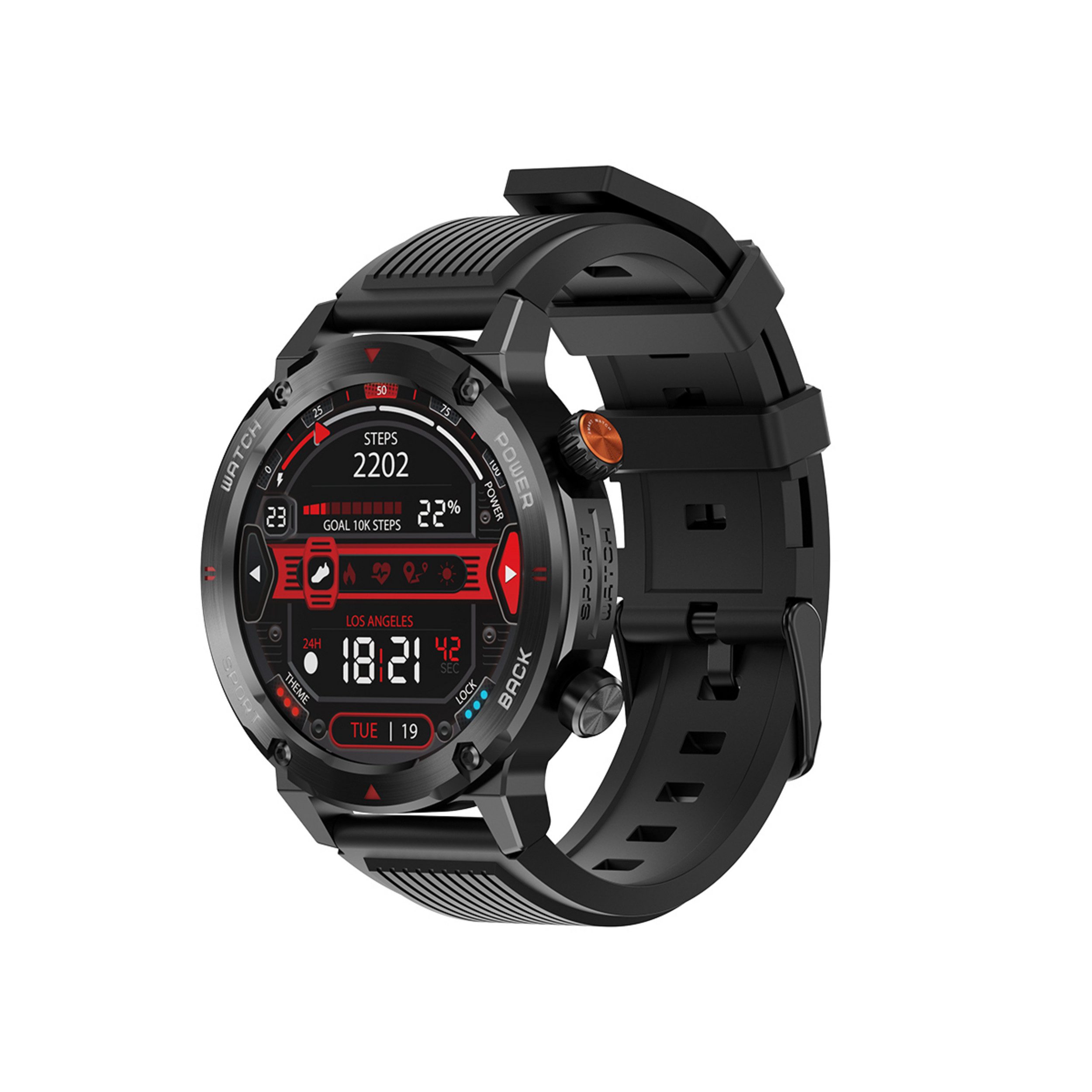 imiki IMIKI Smartwatch D2 + C1 Uhrenrahmen Schwarz Smartwatch (IMIKI OS)