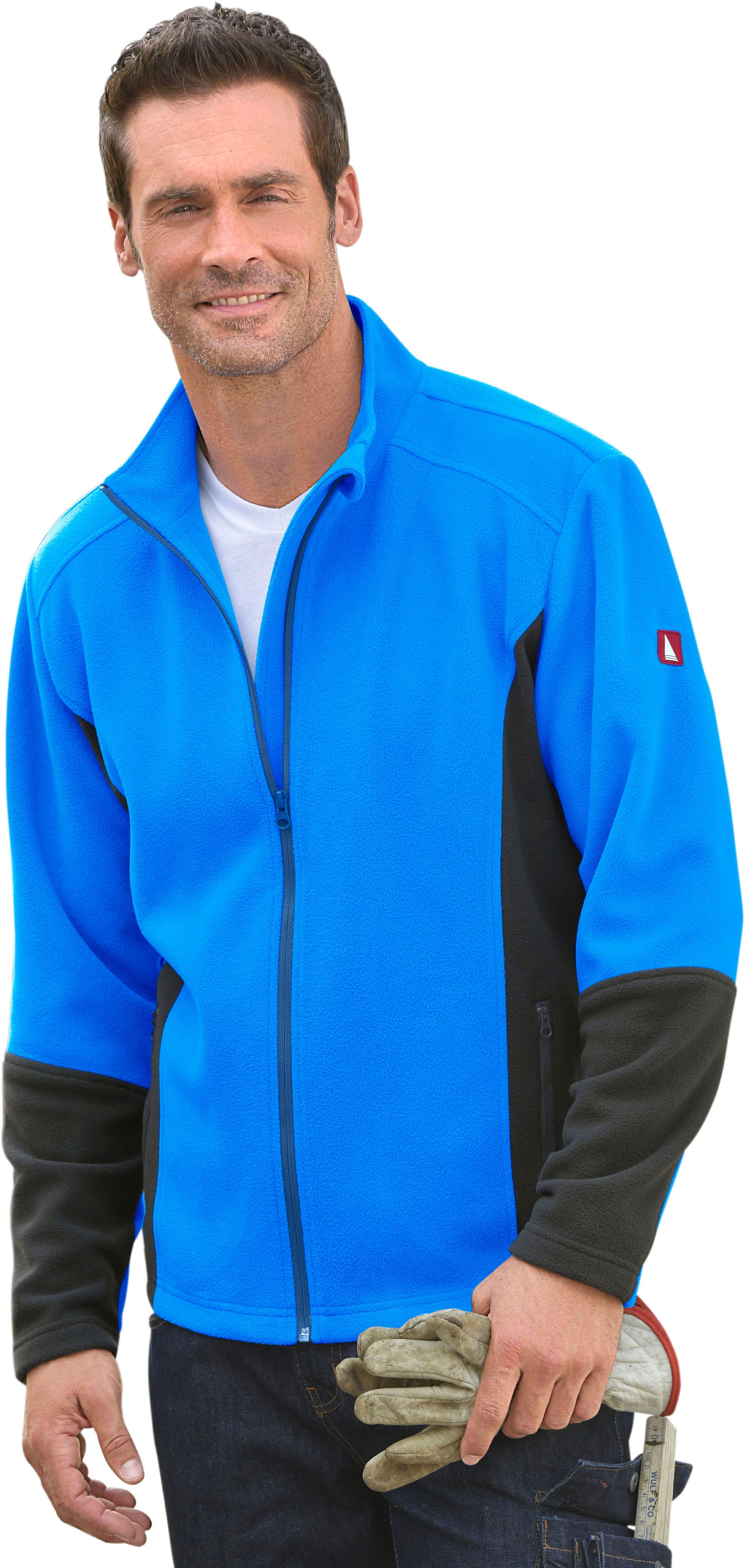 catamaran jacke mit stehkragen blauer einsatz catamaran jacke mit stehkragen blauer einsatz