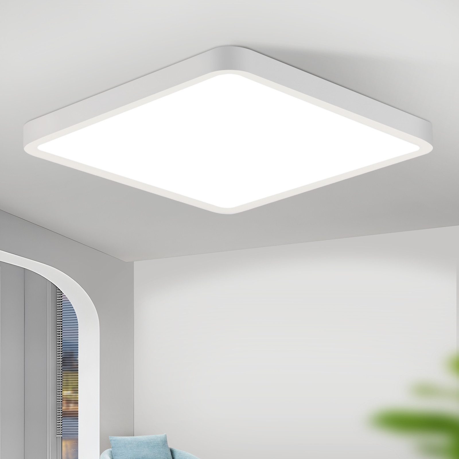 Nettlife LED Deckenleuchte LED Deckenleuchte Flach 23CM 6500K Badezimmerlam günstig online kaufen
