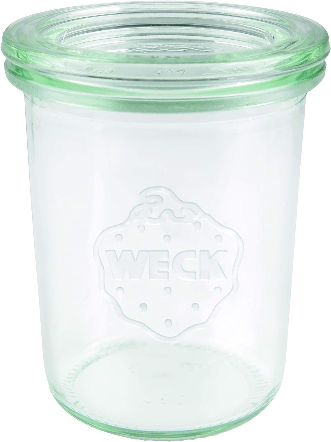 WECK Einmachglas Sturzglas Inhalt 160 ml, Einmach Glas mit Glasdeckel, 12 Stück