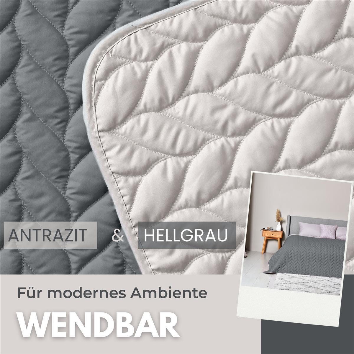SEI Design Bettüberwurf Wende - Tagesdecke gesteppt, Wendedecke Bettüberwurf