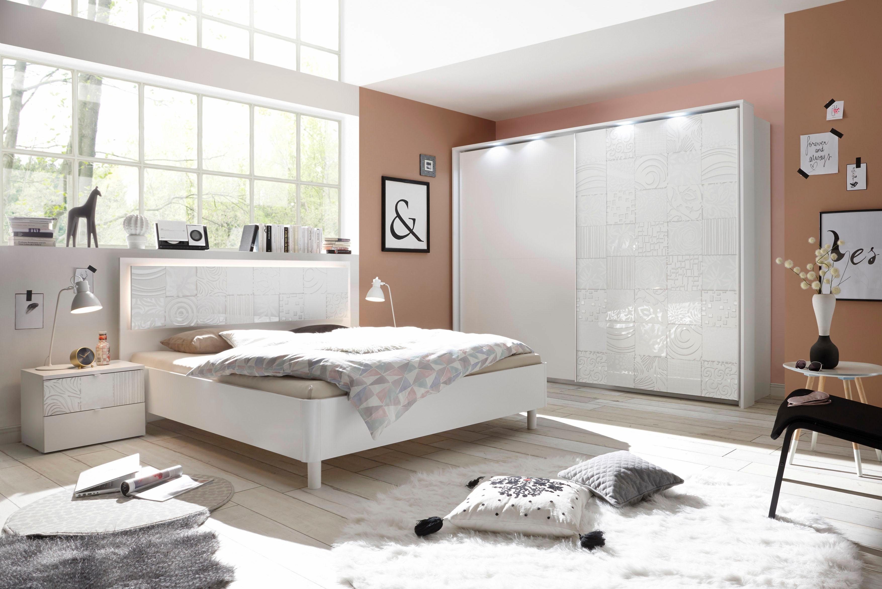 LC Schlafzimmer-Set »Miro«, (Set, 4-St), Set aus Schrank, Bett und 2  Nachttischen online kaufen | OTTO