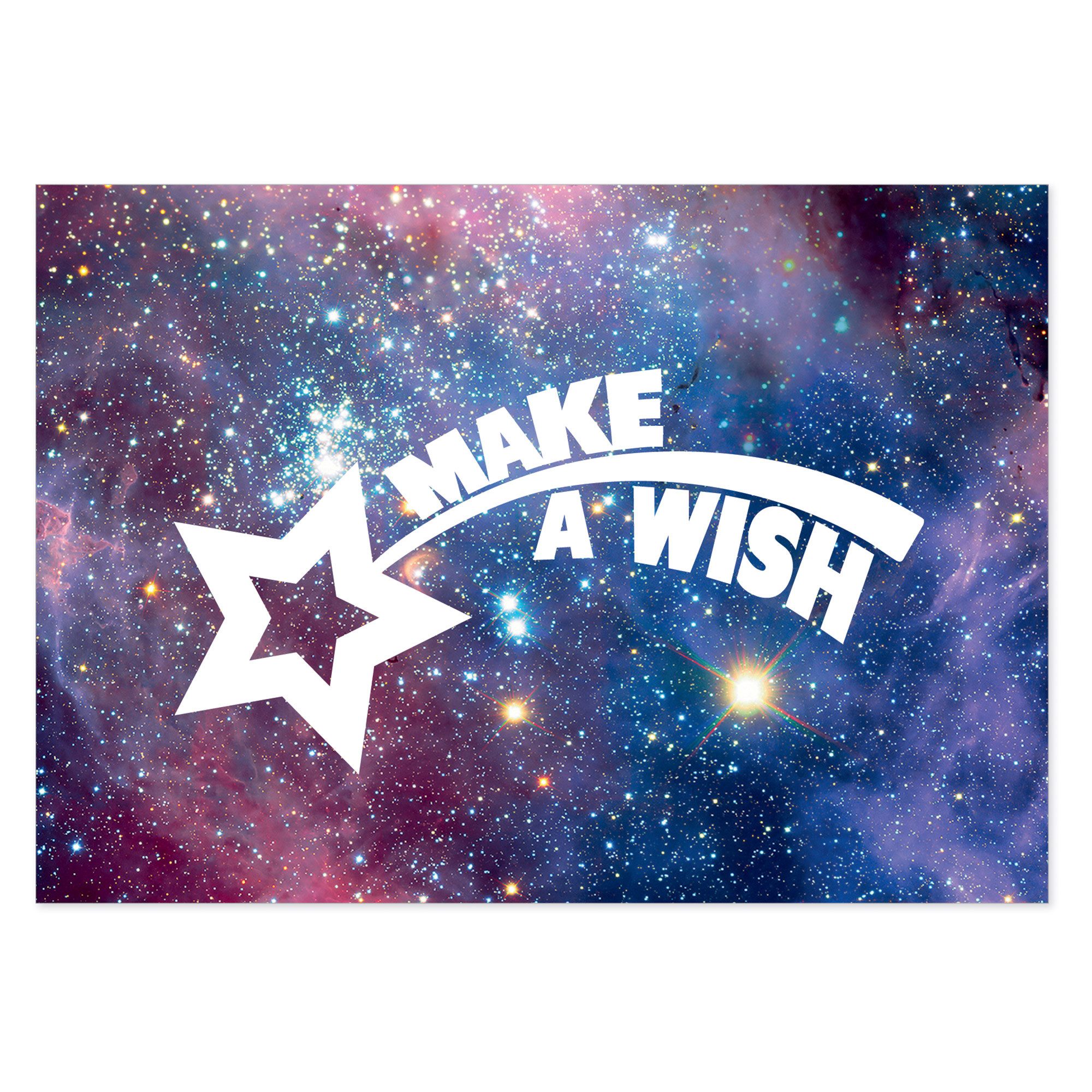 Bow & Hummingbird Postkarte Postkarte Make a wish, 100 % Recylingpapier